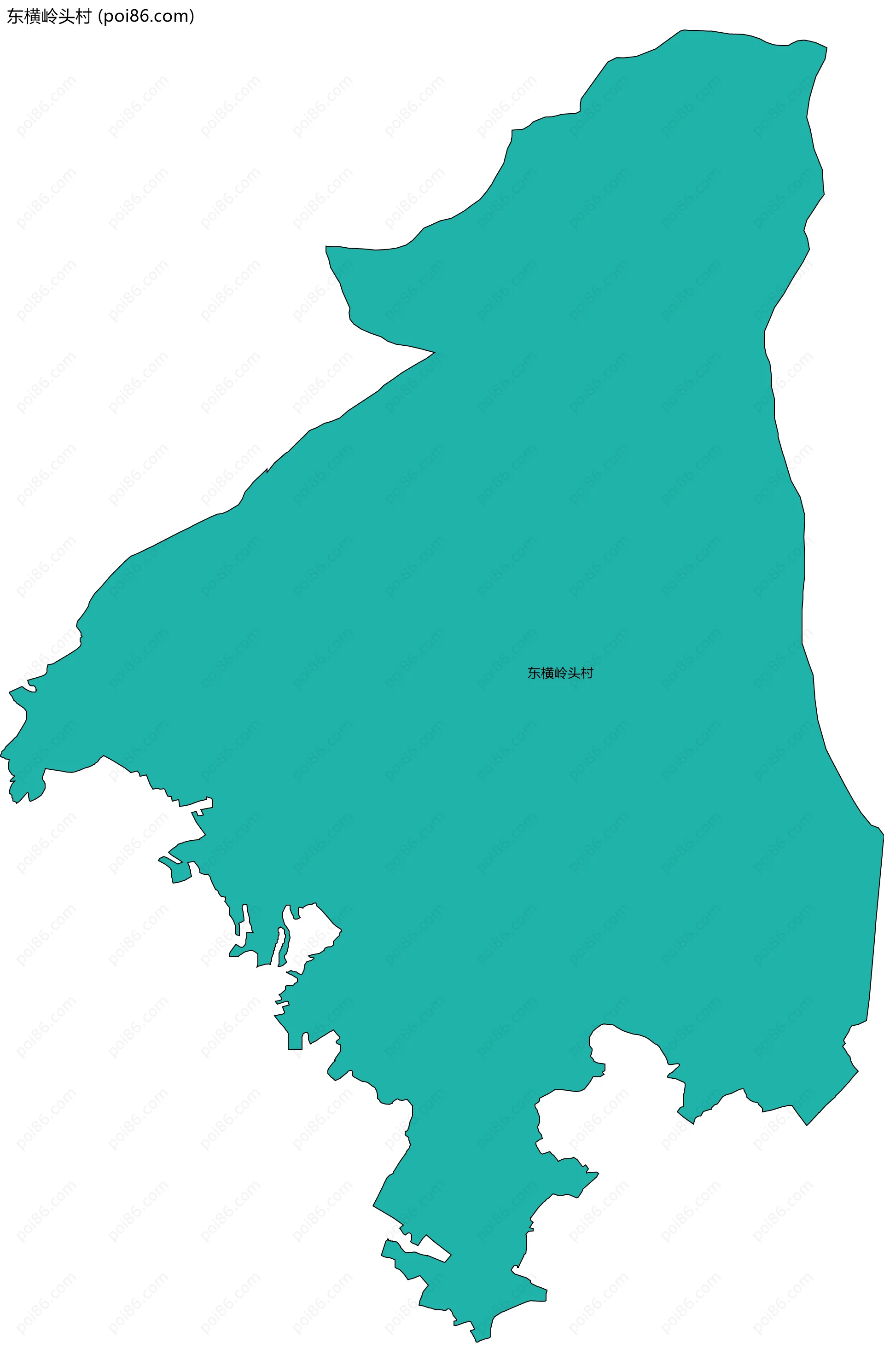 东横岭头村边界地图