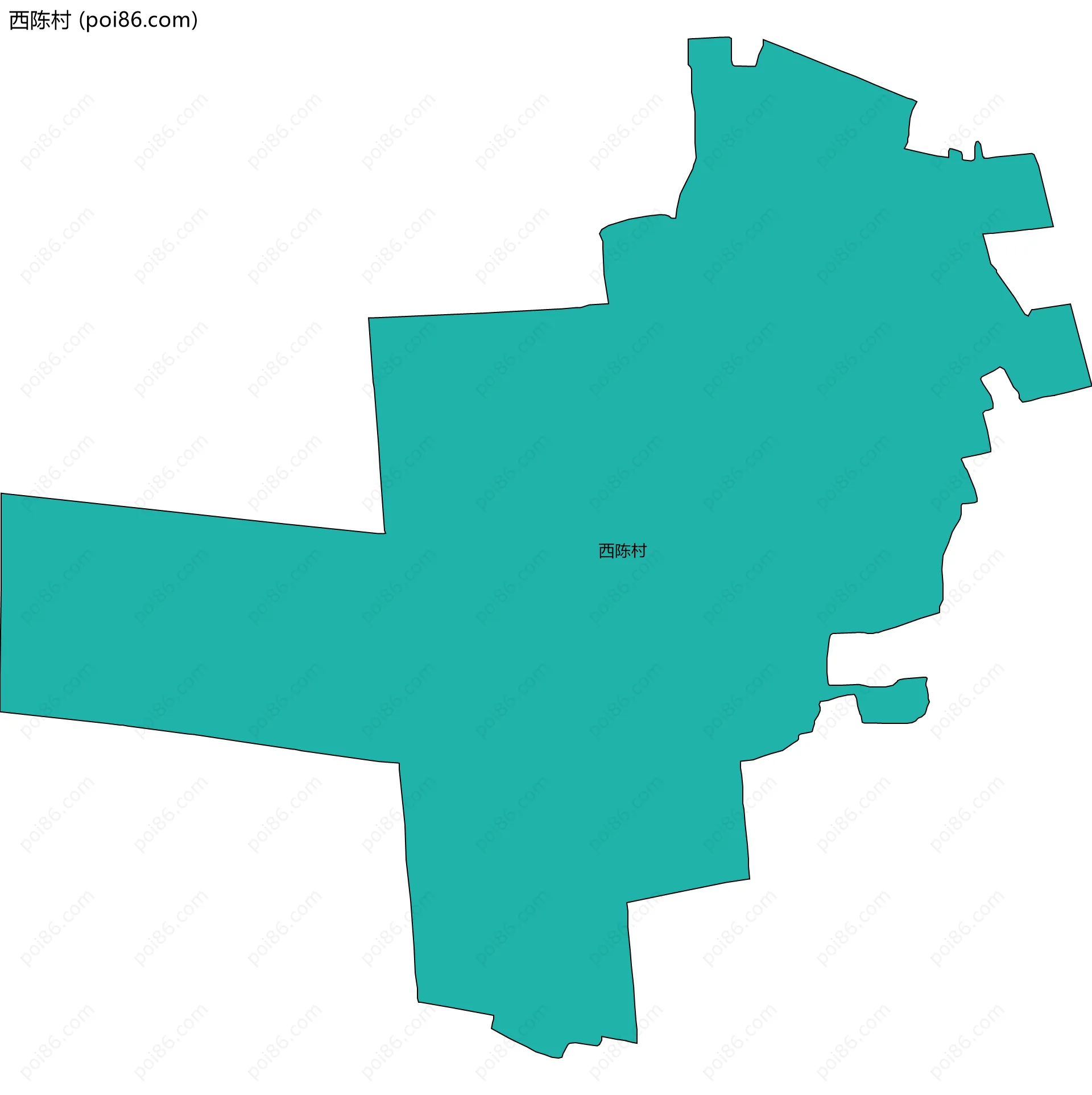西陈村边界地图