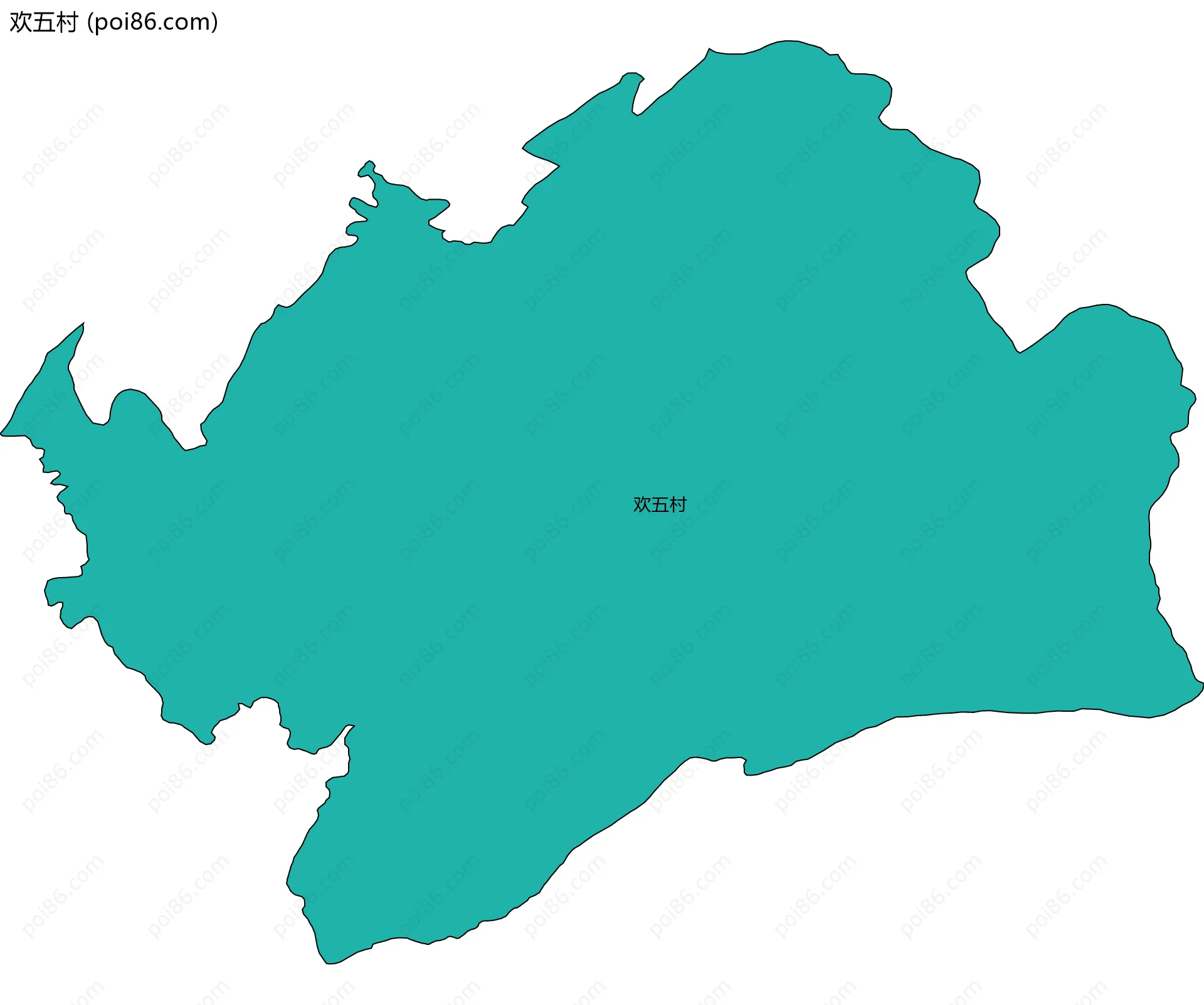 欢五村边界地图