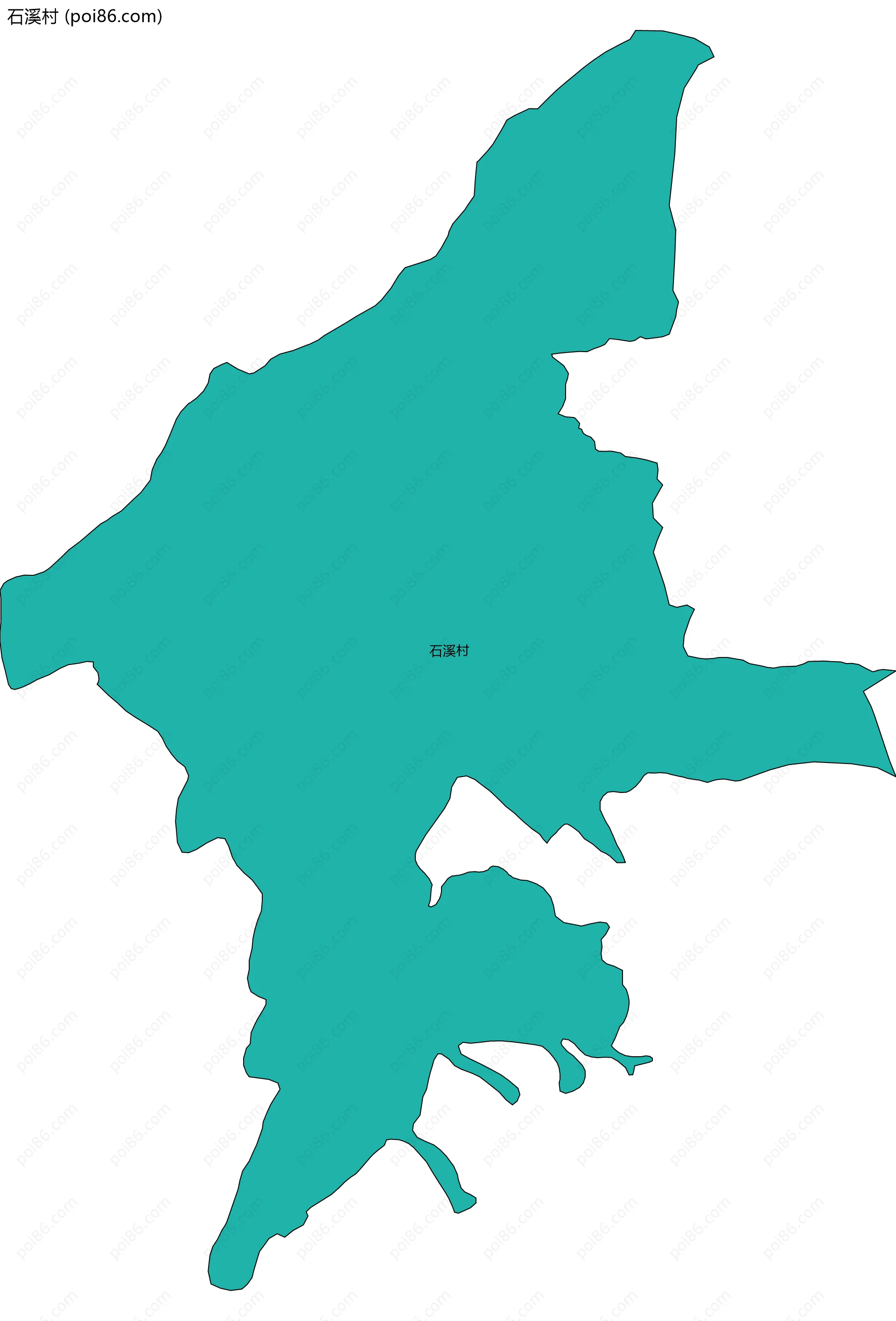 石溪村边界地图