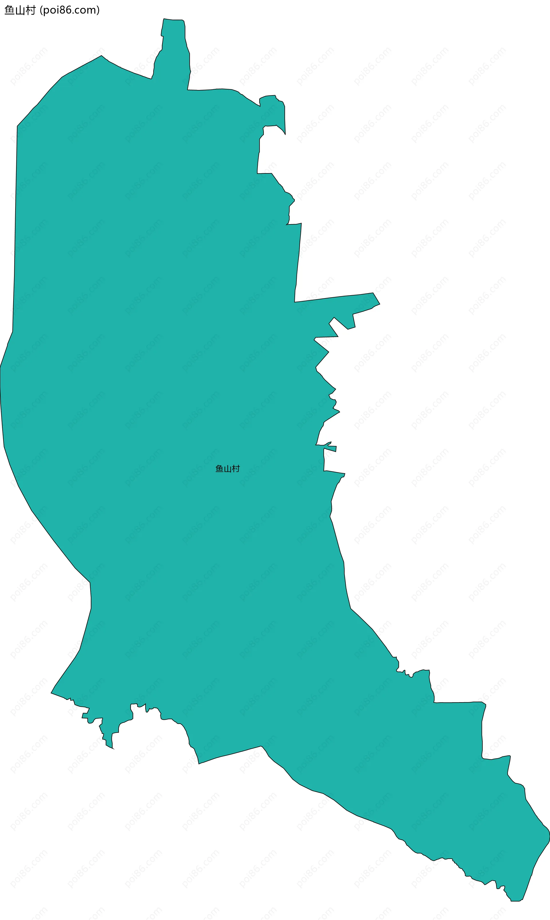 鱼山村边界地图