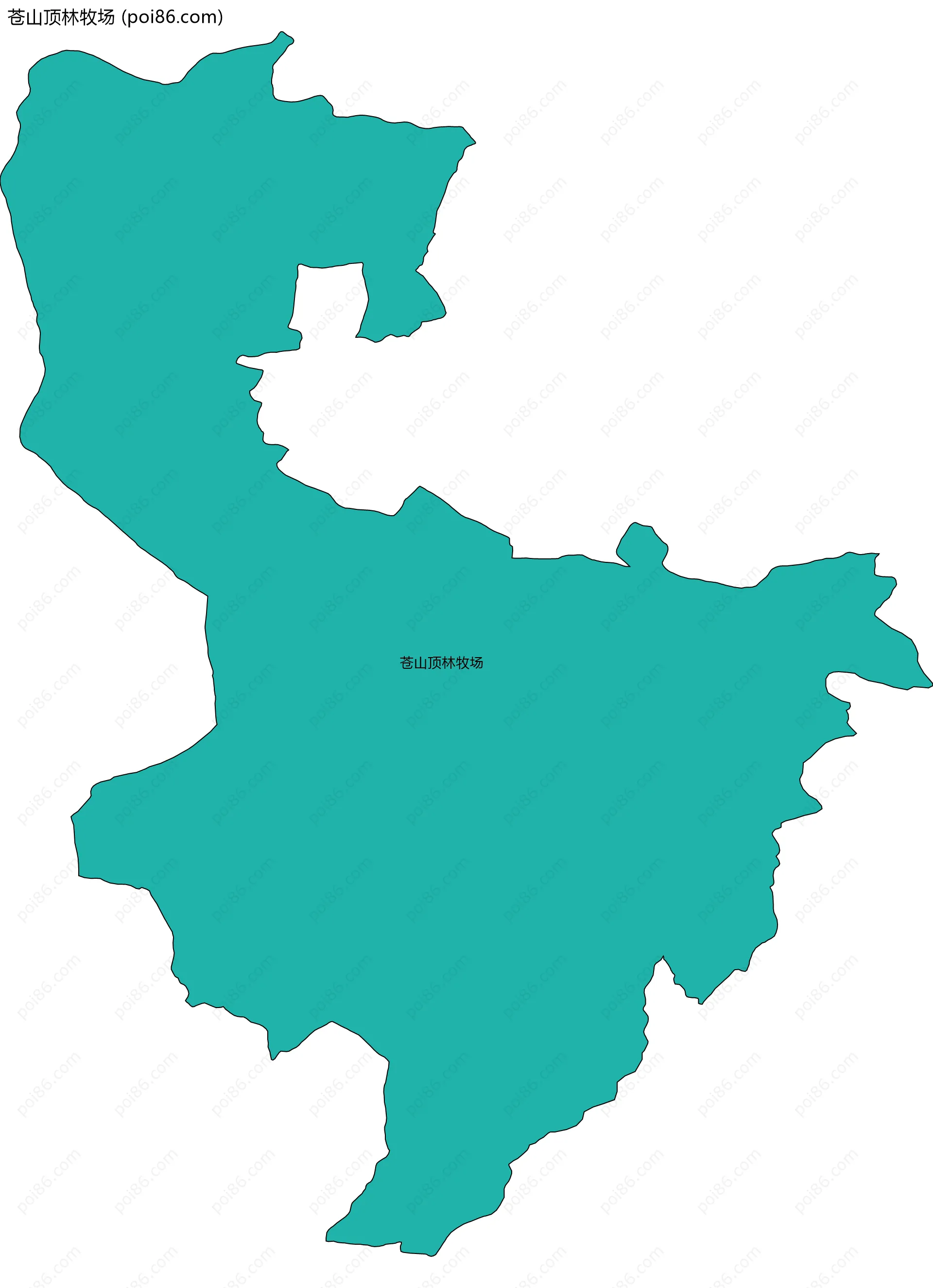 苍山顶林牧场边界地图