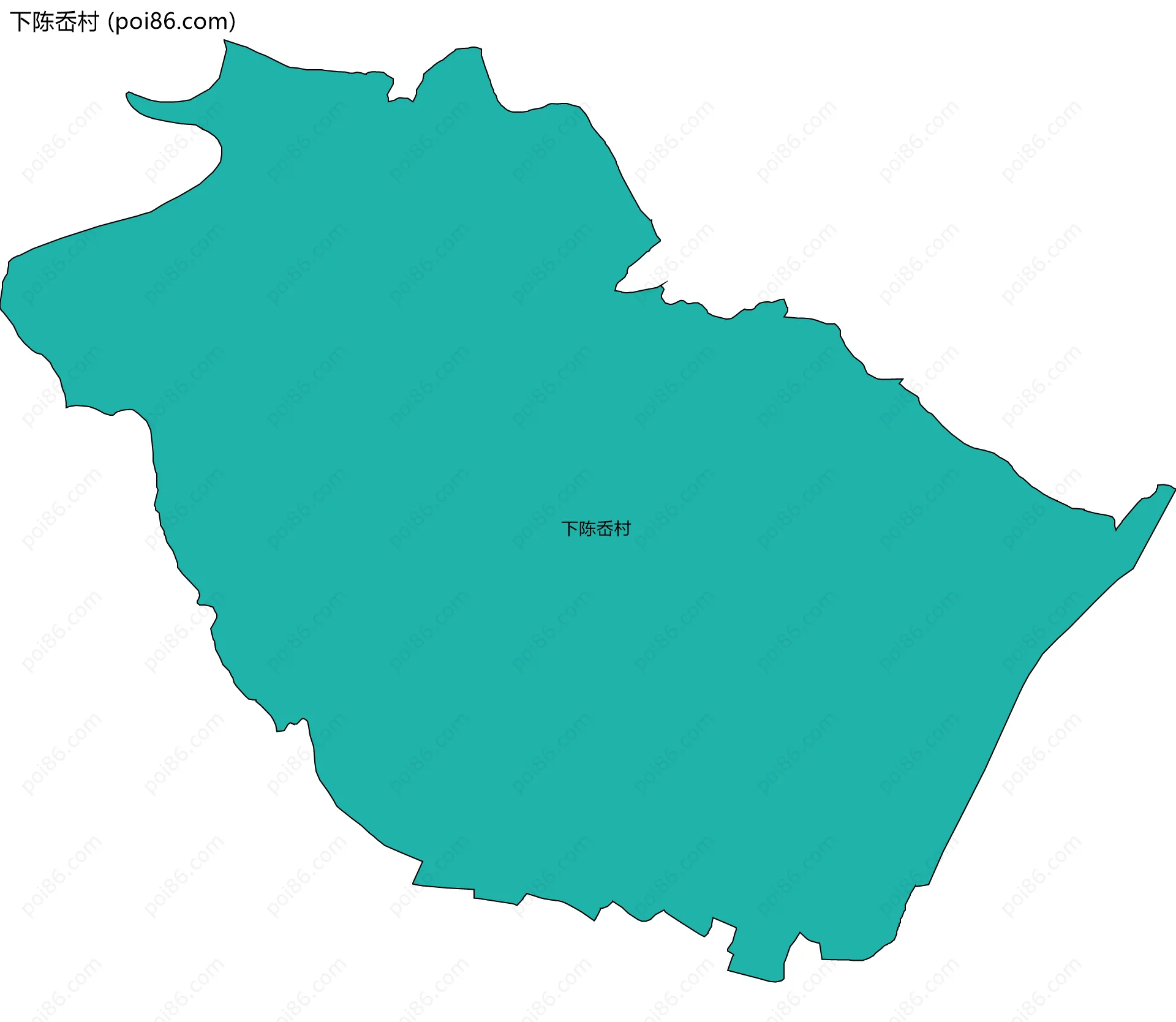 下陈岙村边界地图