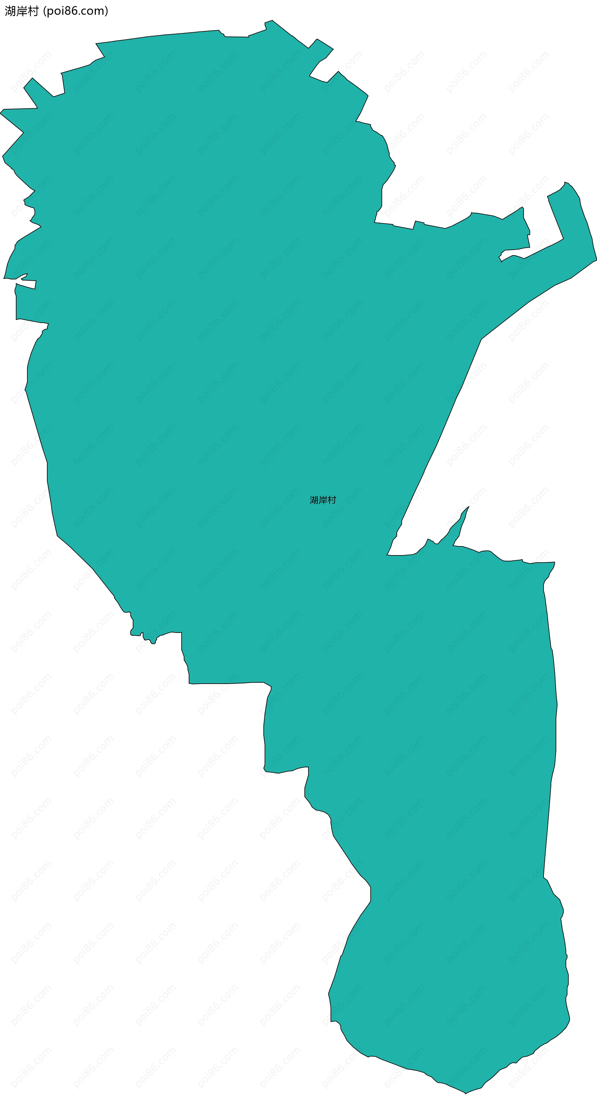 湖岸村边界地图