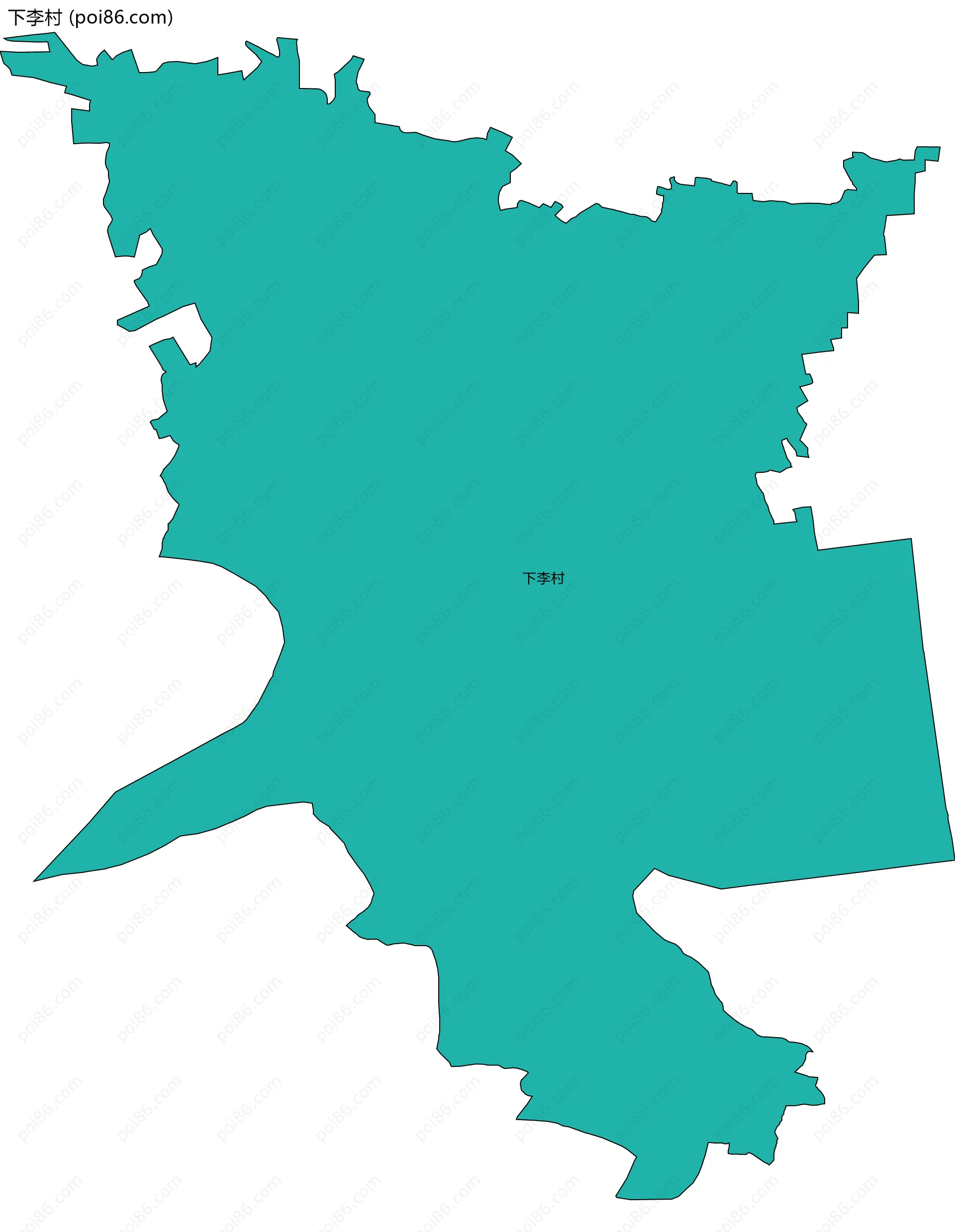 下李村边界地图