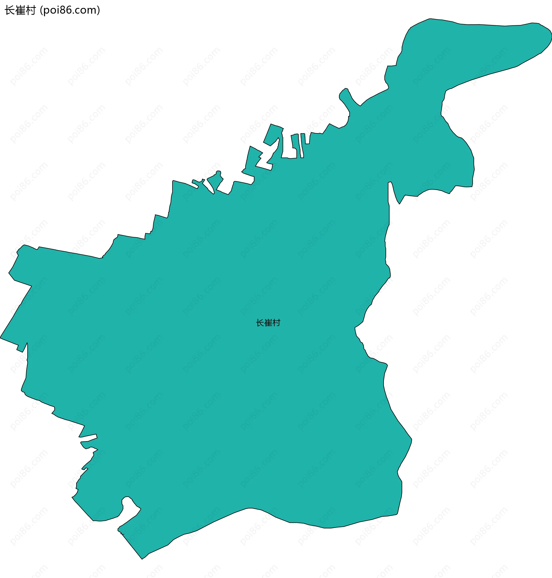 长崔村边界地图