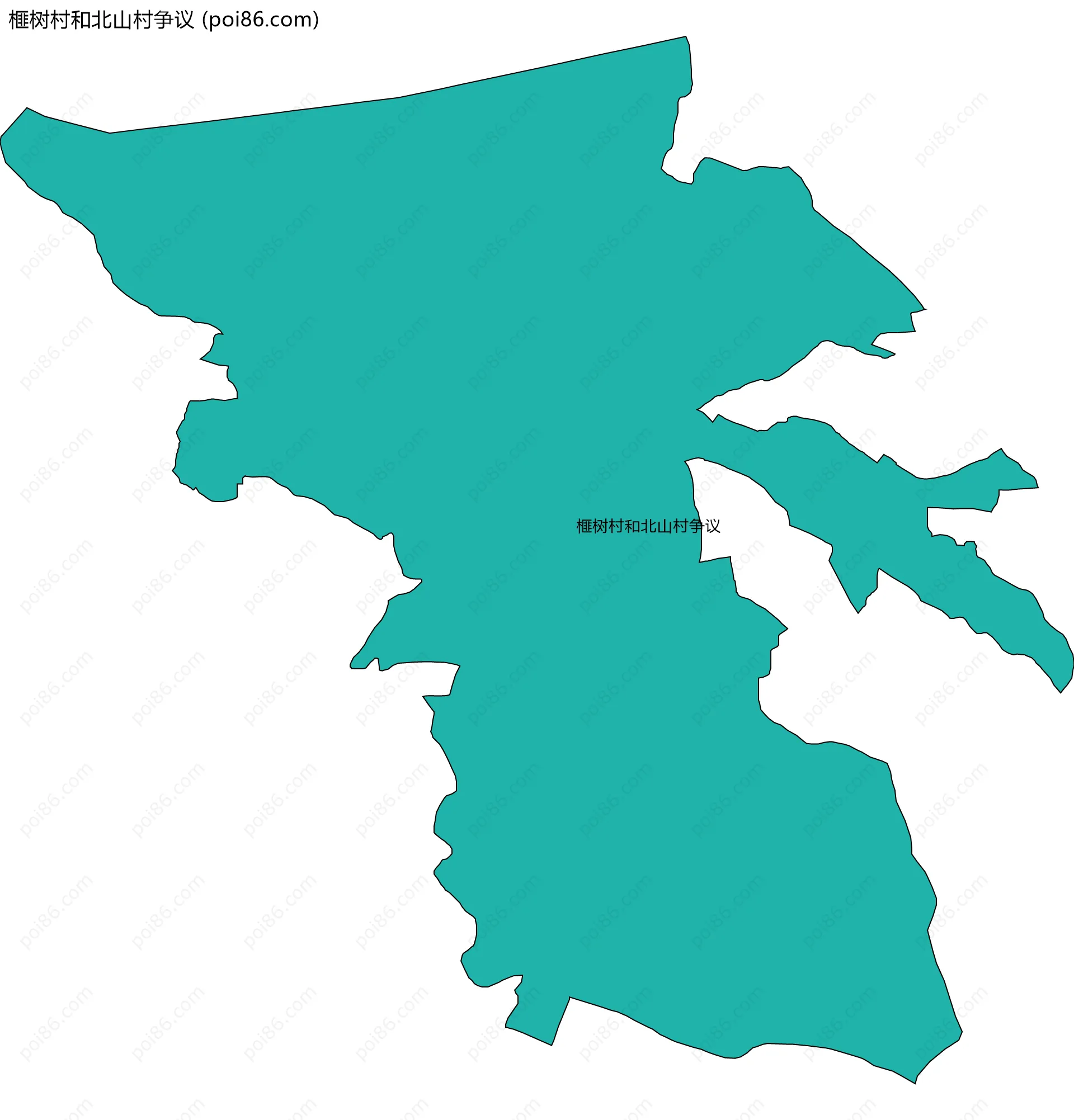 榧树村和北山村争议边界地图