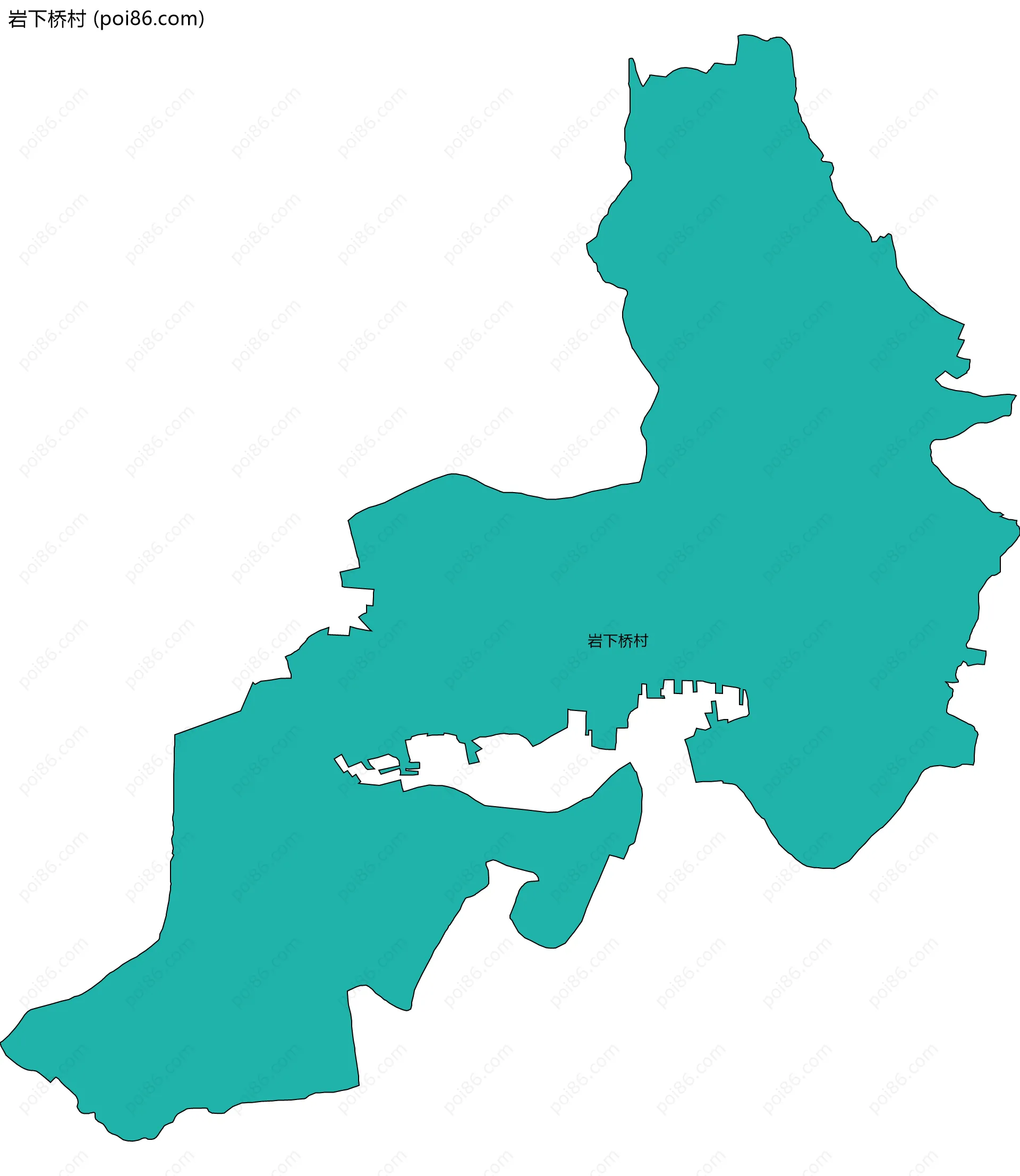 岩下桥村边界地图