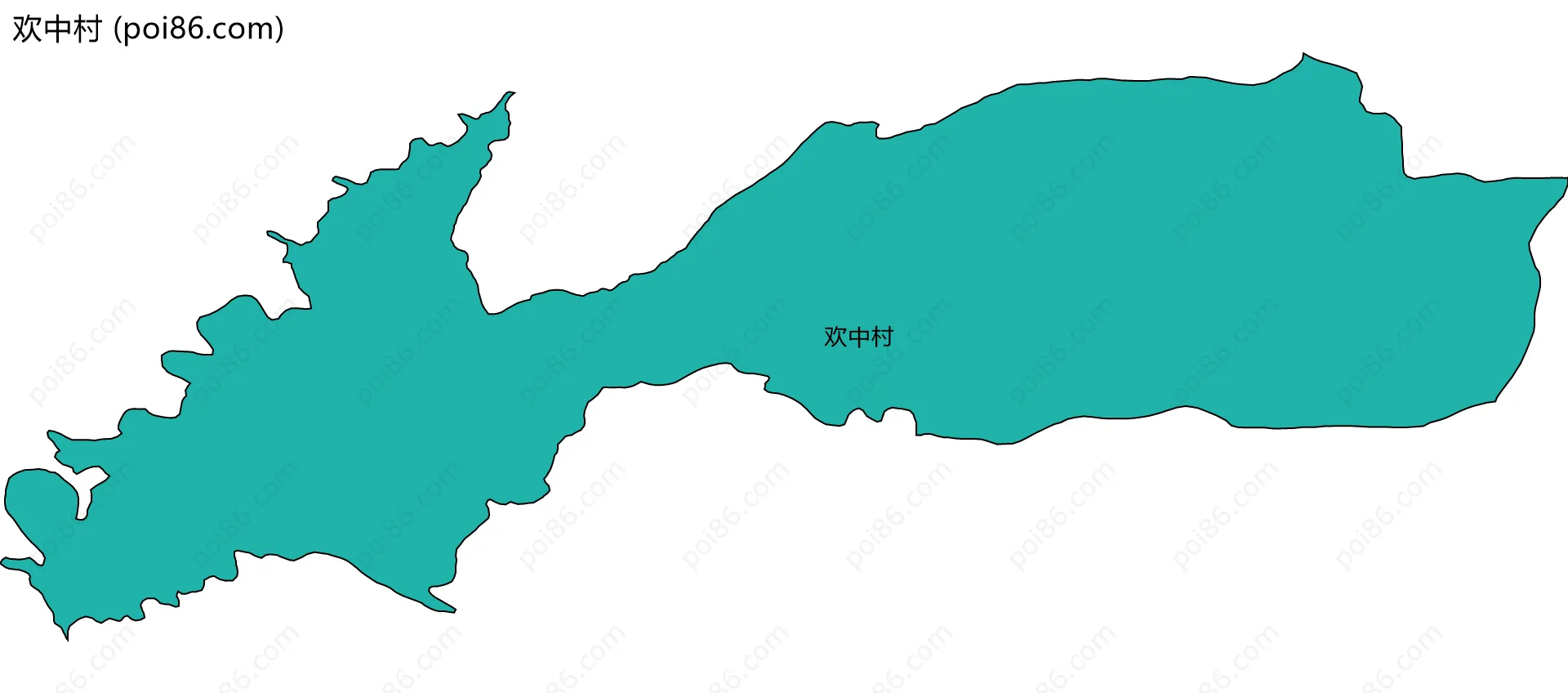 欢中村边界地图