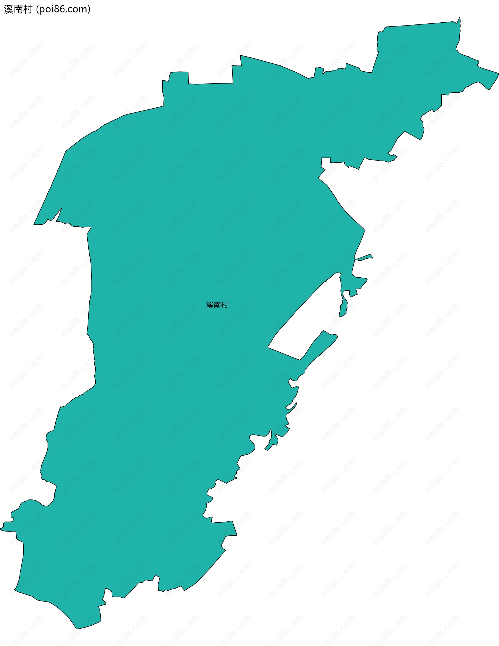 溪南村边界地图