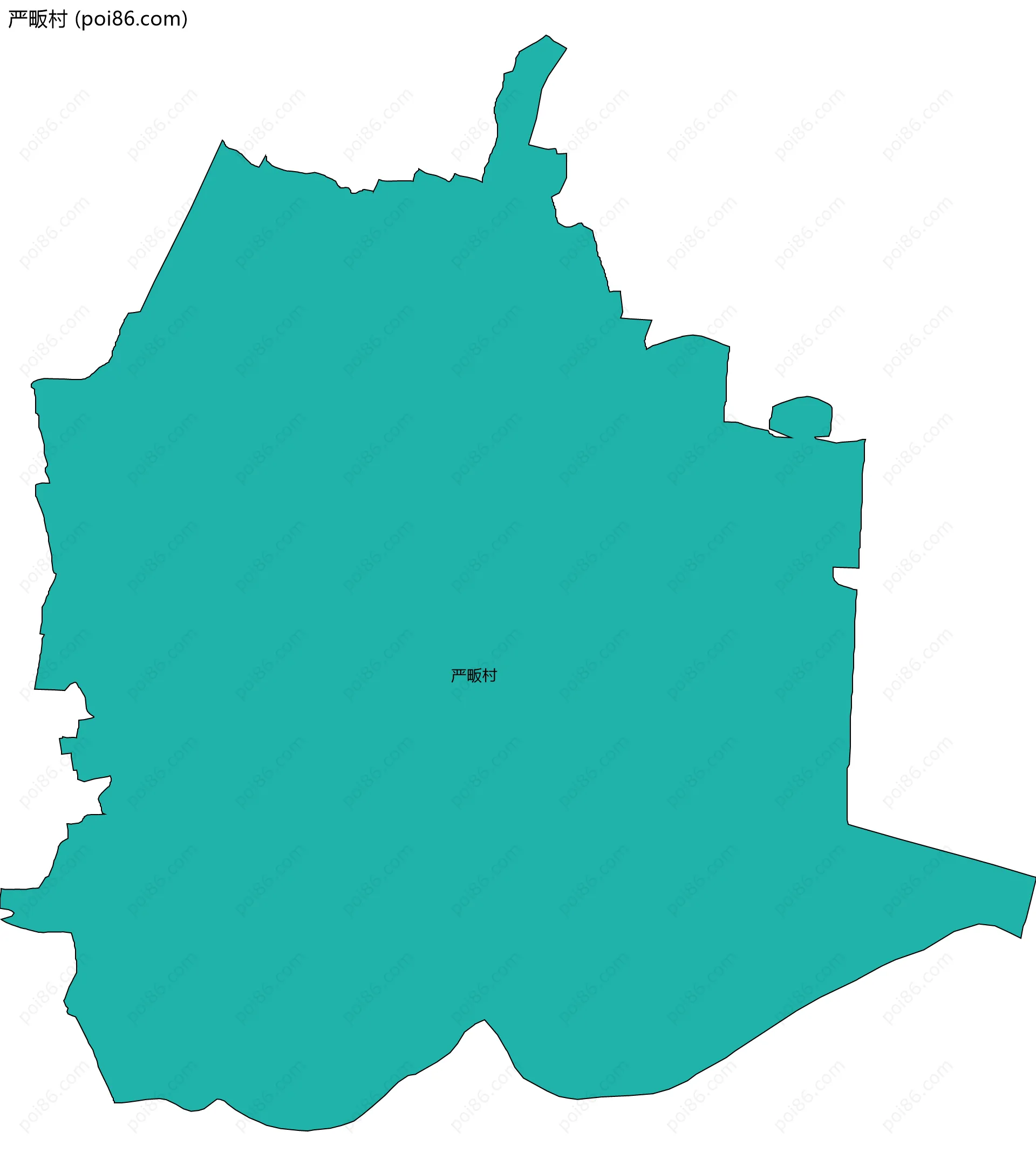 严畈村边界地图