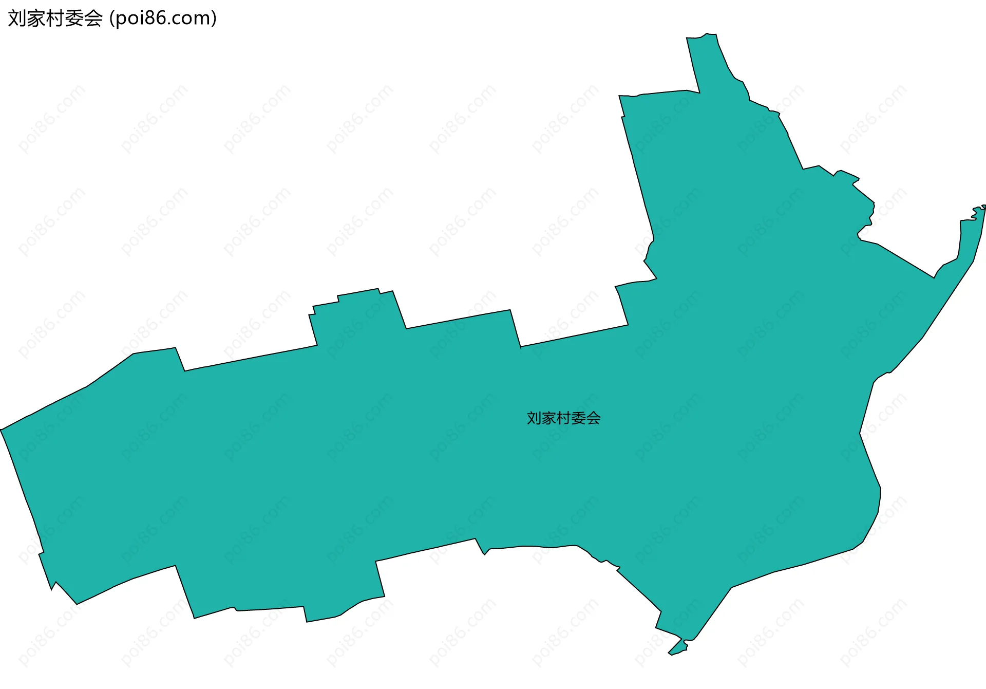 刘家村委会边界地图