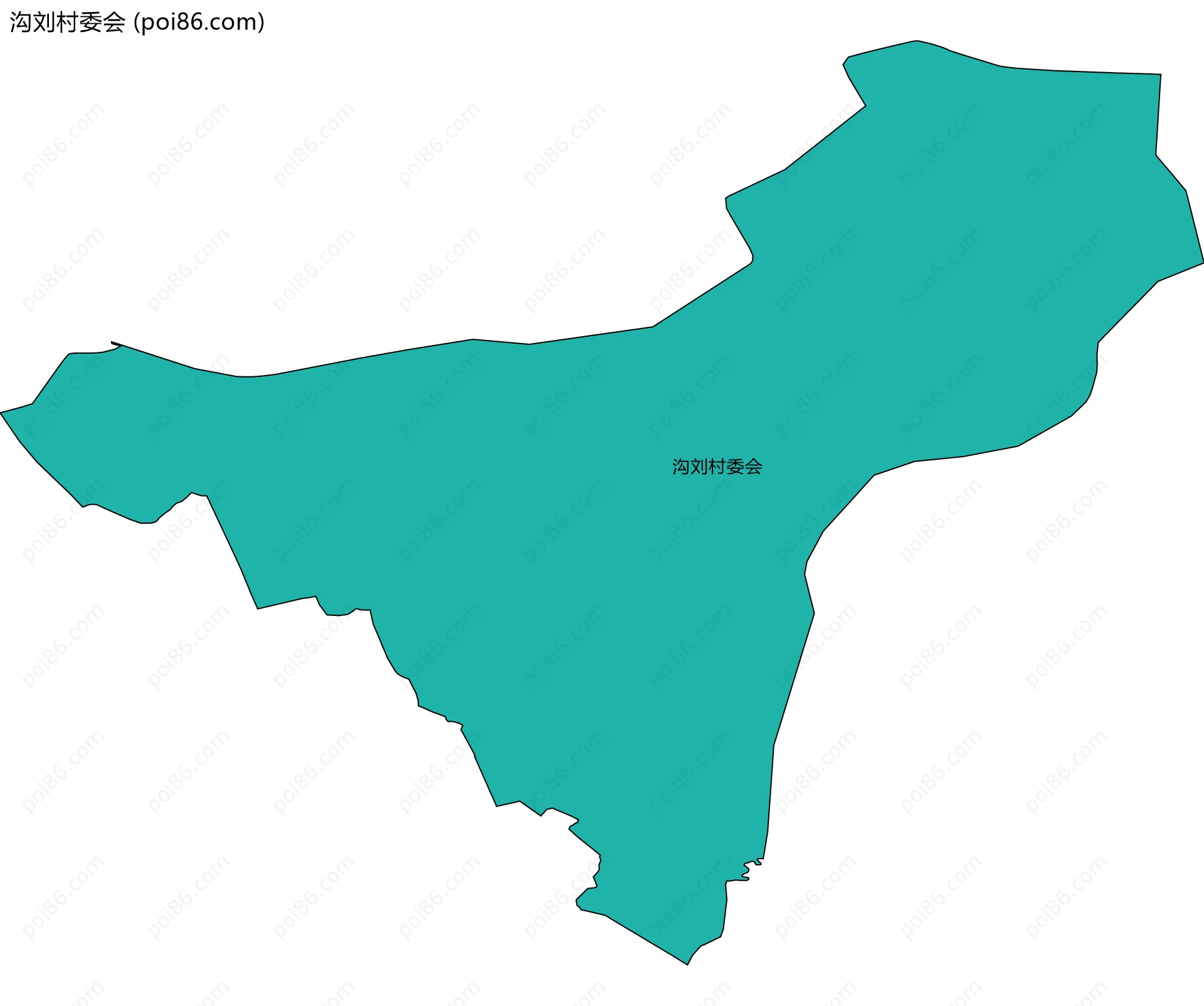 沟刘村委会边界地图