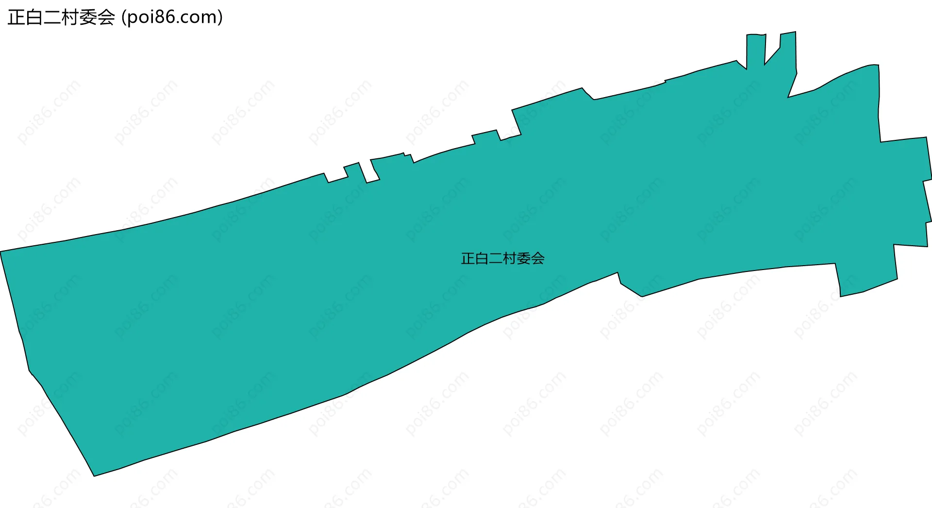 正白二村委会边界地图