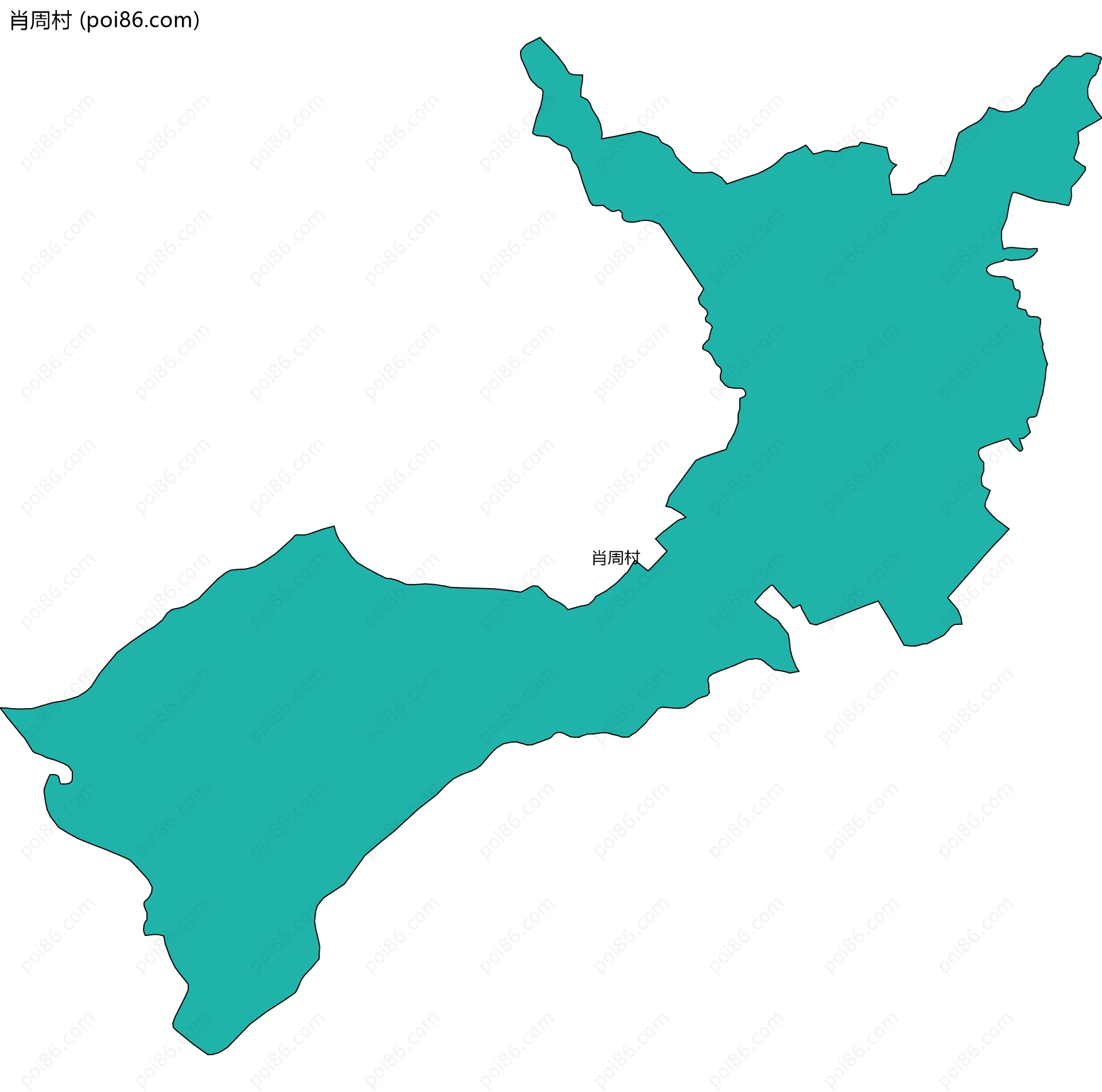 肖周村边界地图