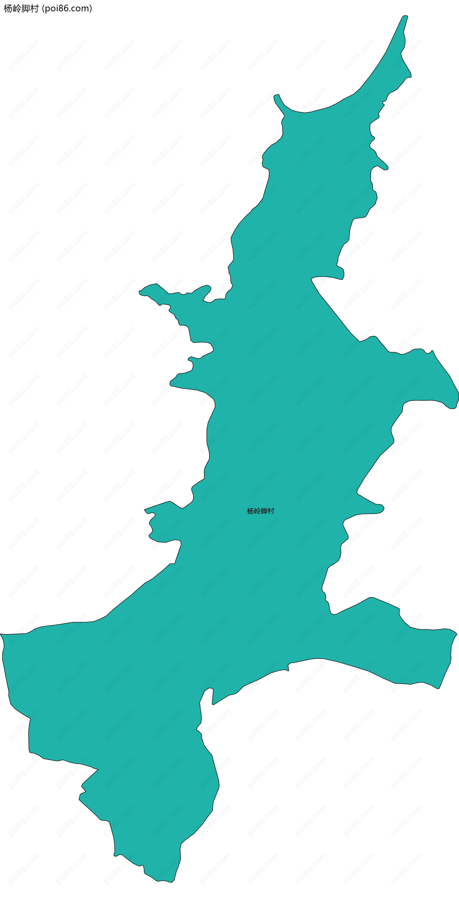 杨岭脚村边界地图