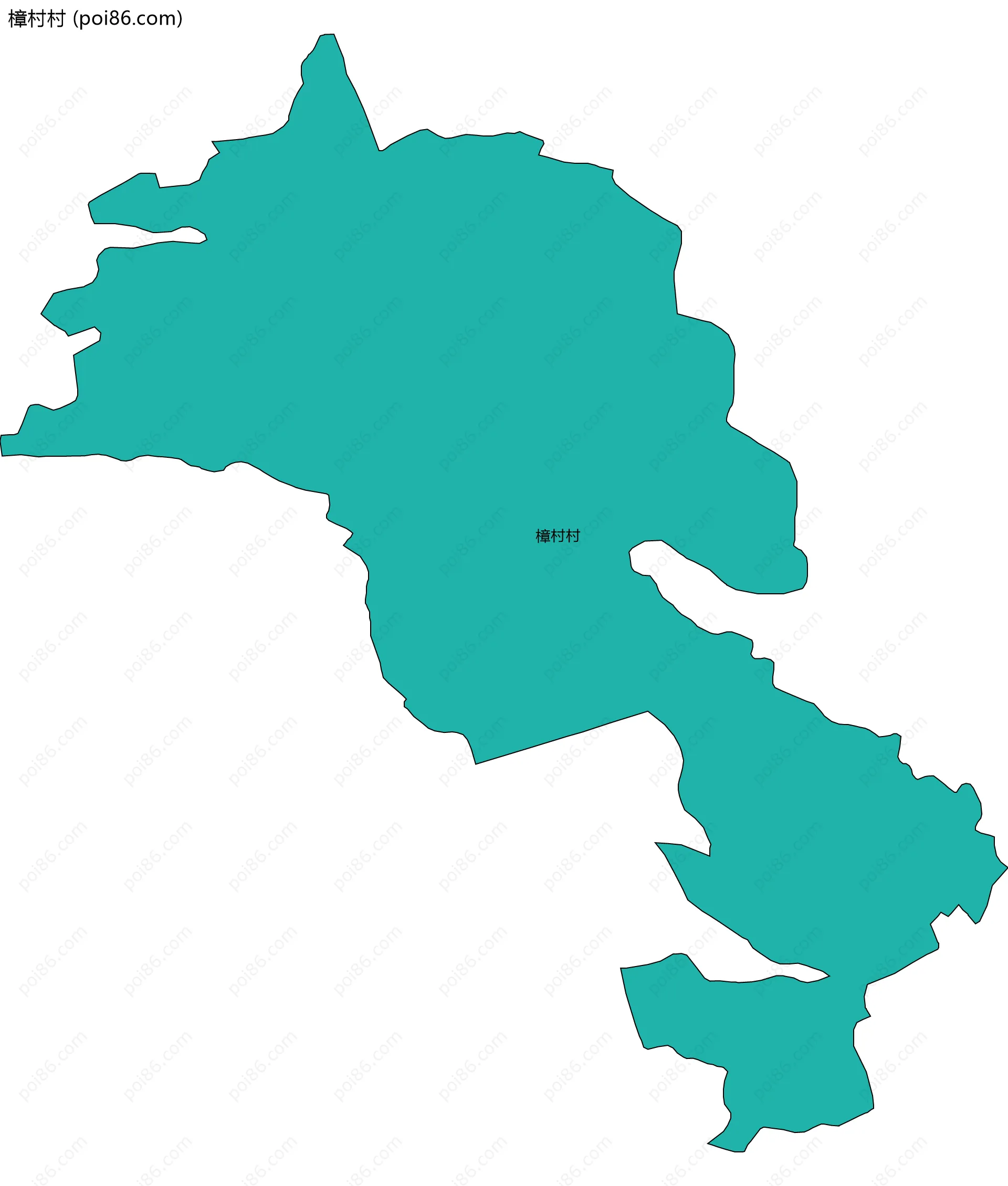 樟村村边界地图