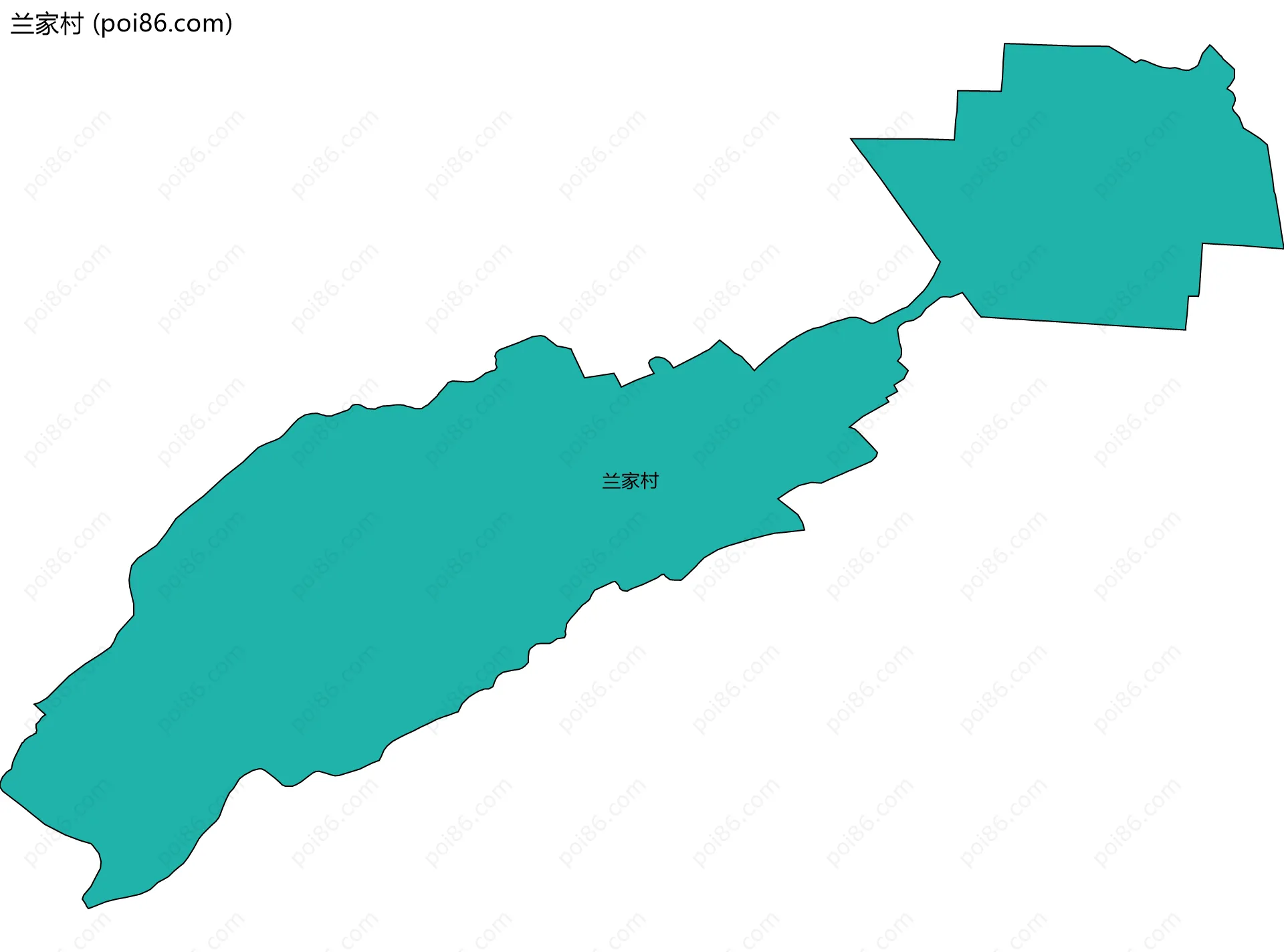 兰家村边界地图