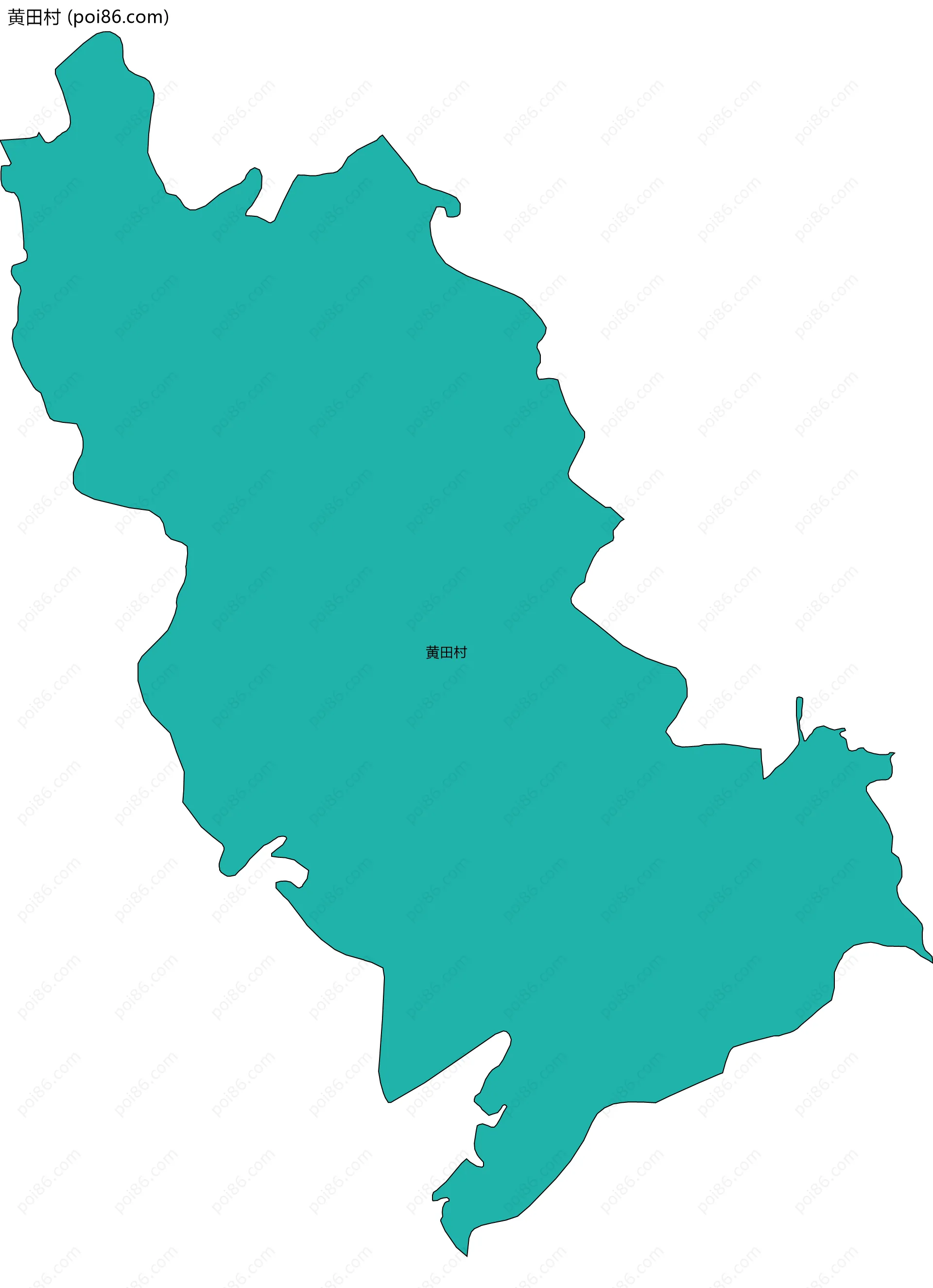 黄田村边界地图