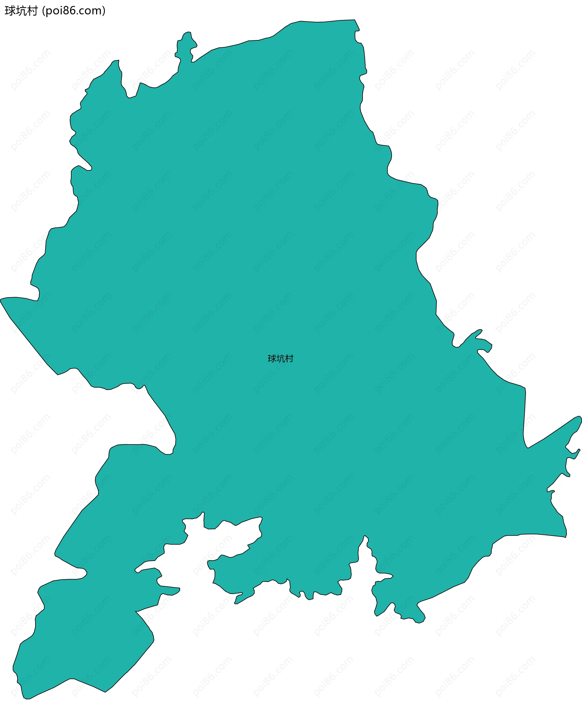 球坑村边界地图