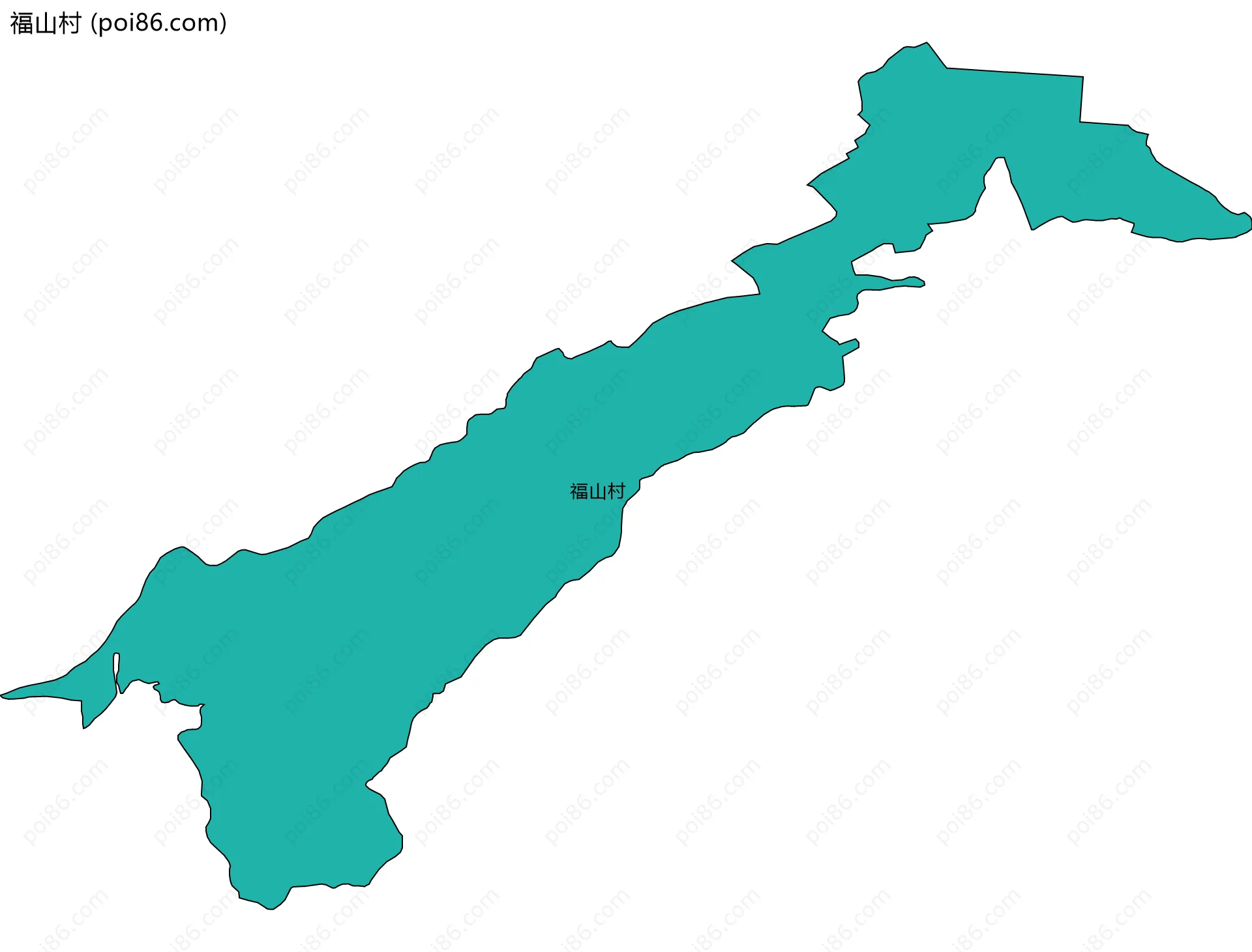 福山村边界地图