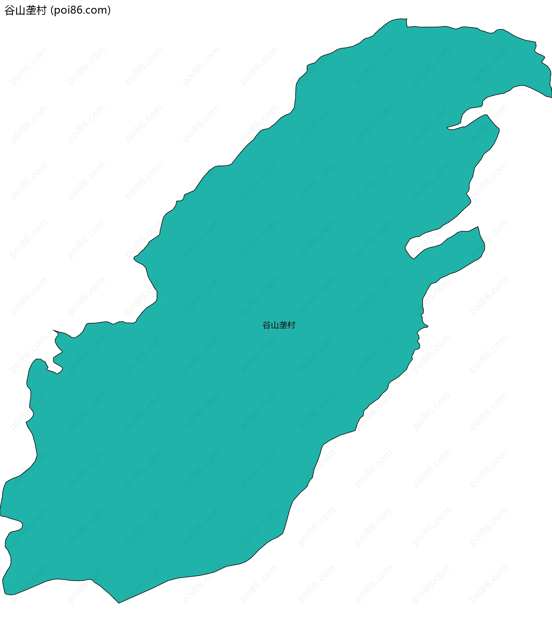 谷山垄村边界地图