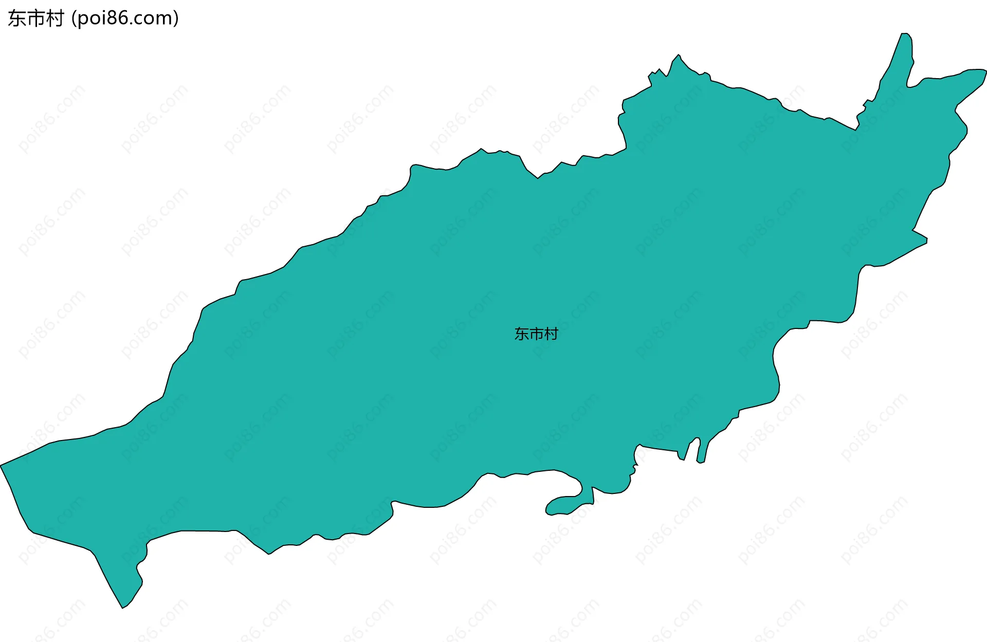 东市村边界地图