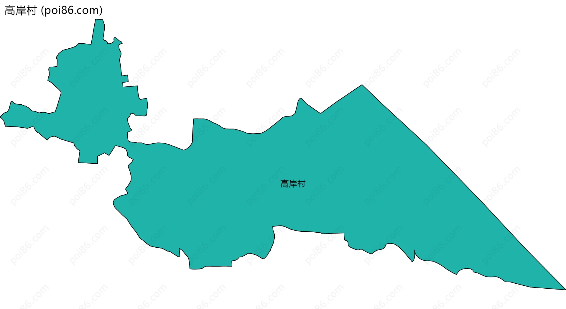 高岸村边界地图