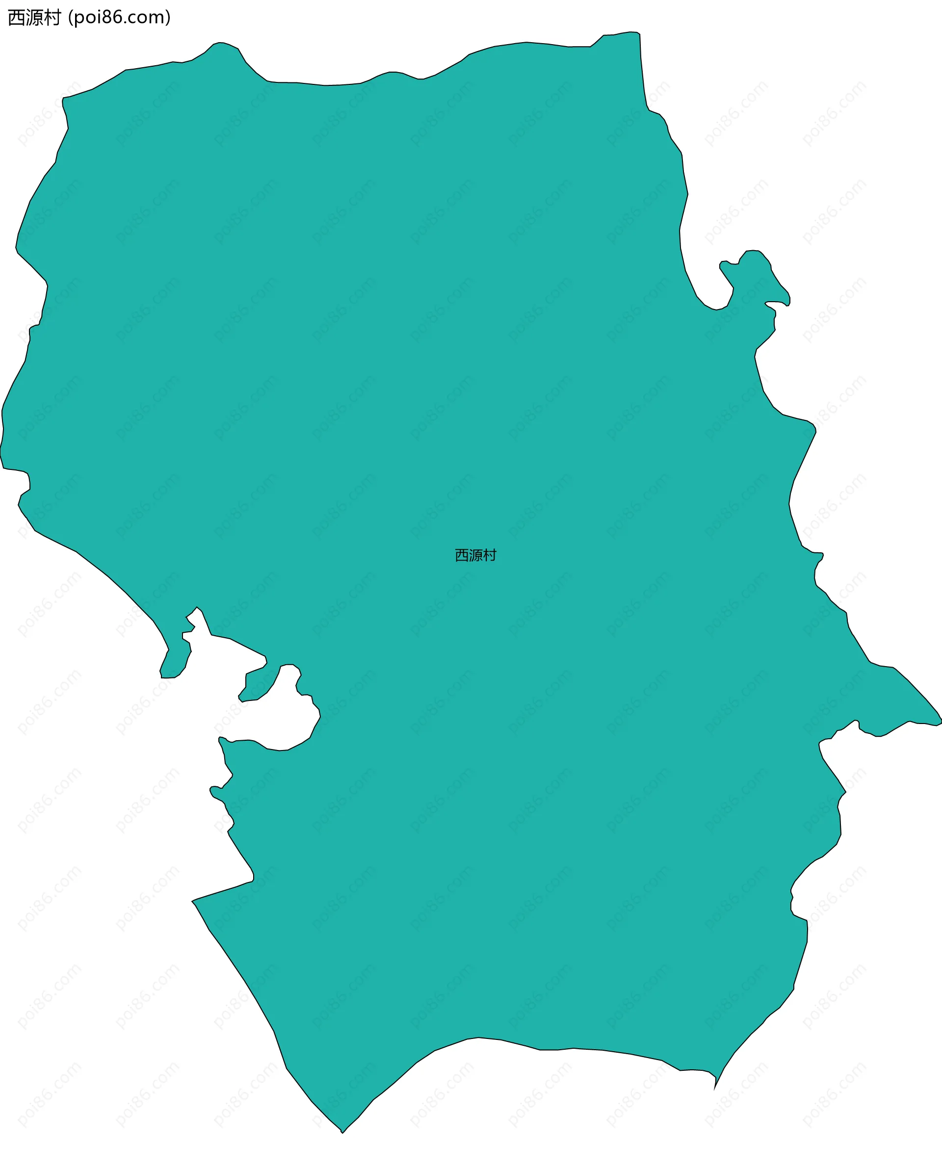 西源村边界地图