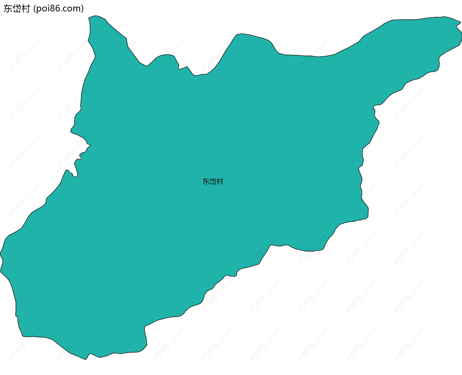 东岱村边界地图
