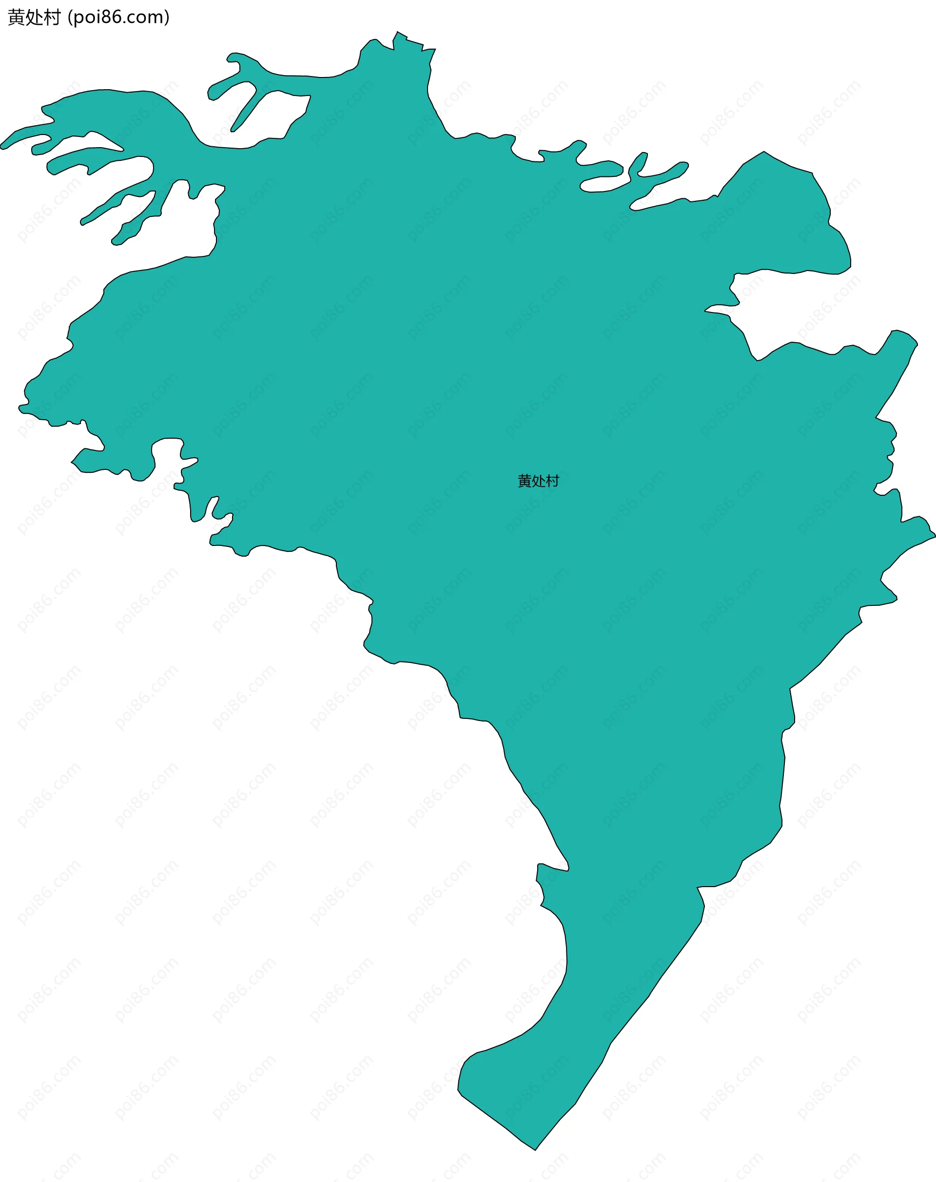 黄处村边界地图