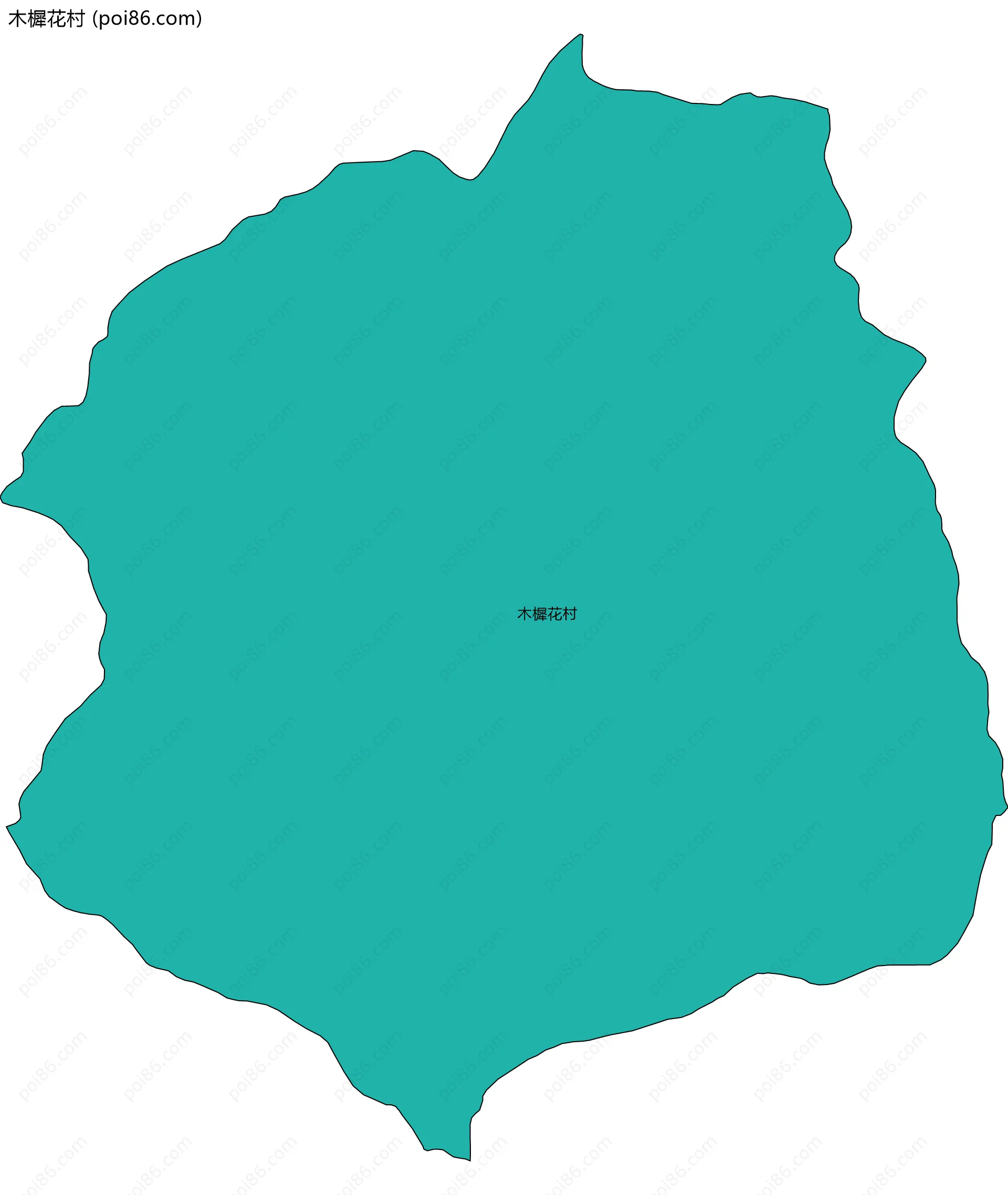 木樨花村边界地图