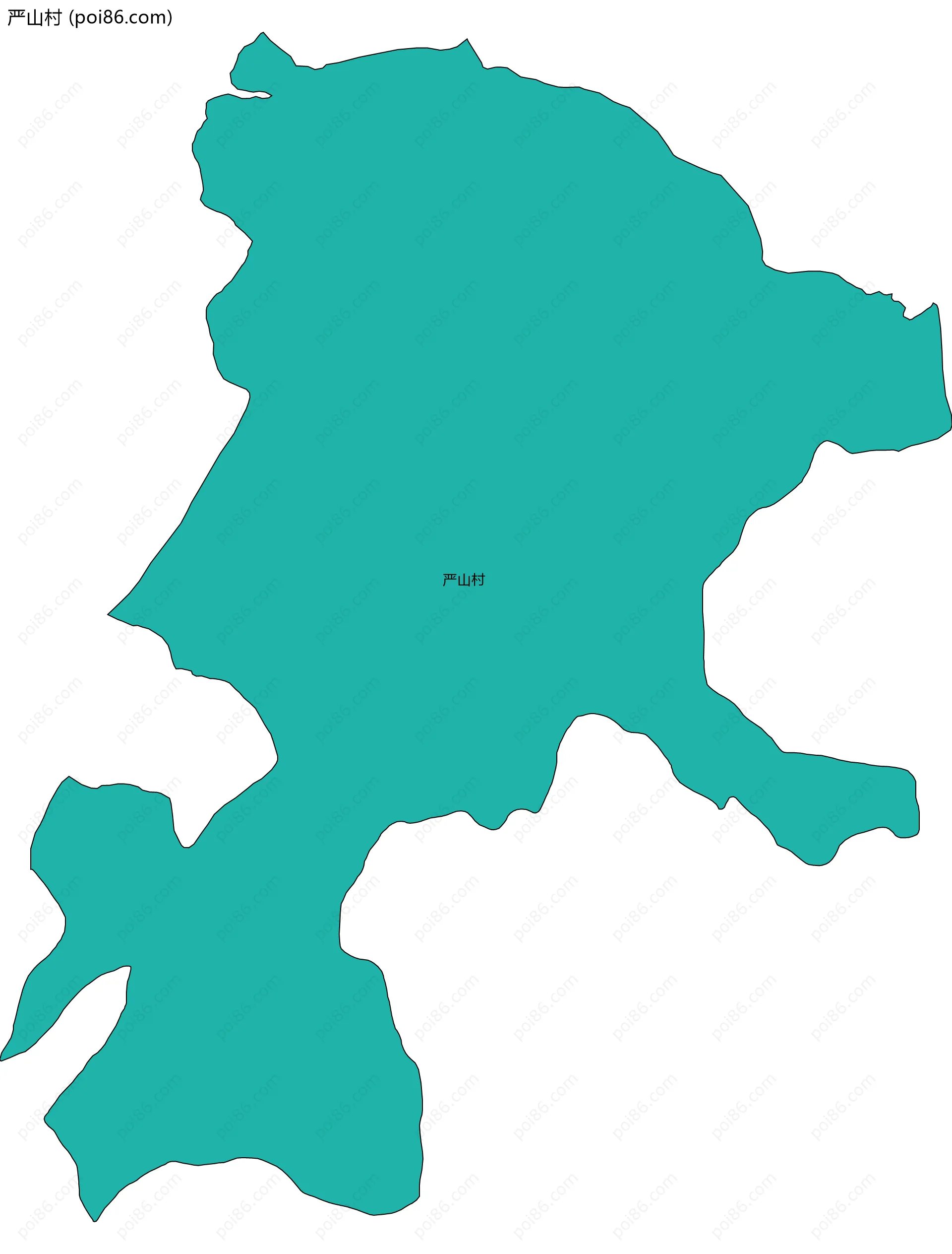 严山村边界地图