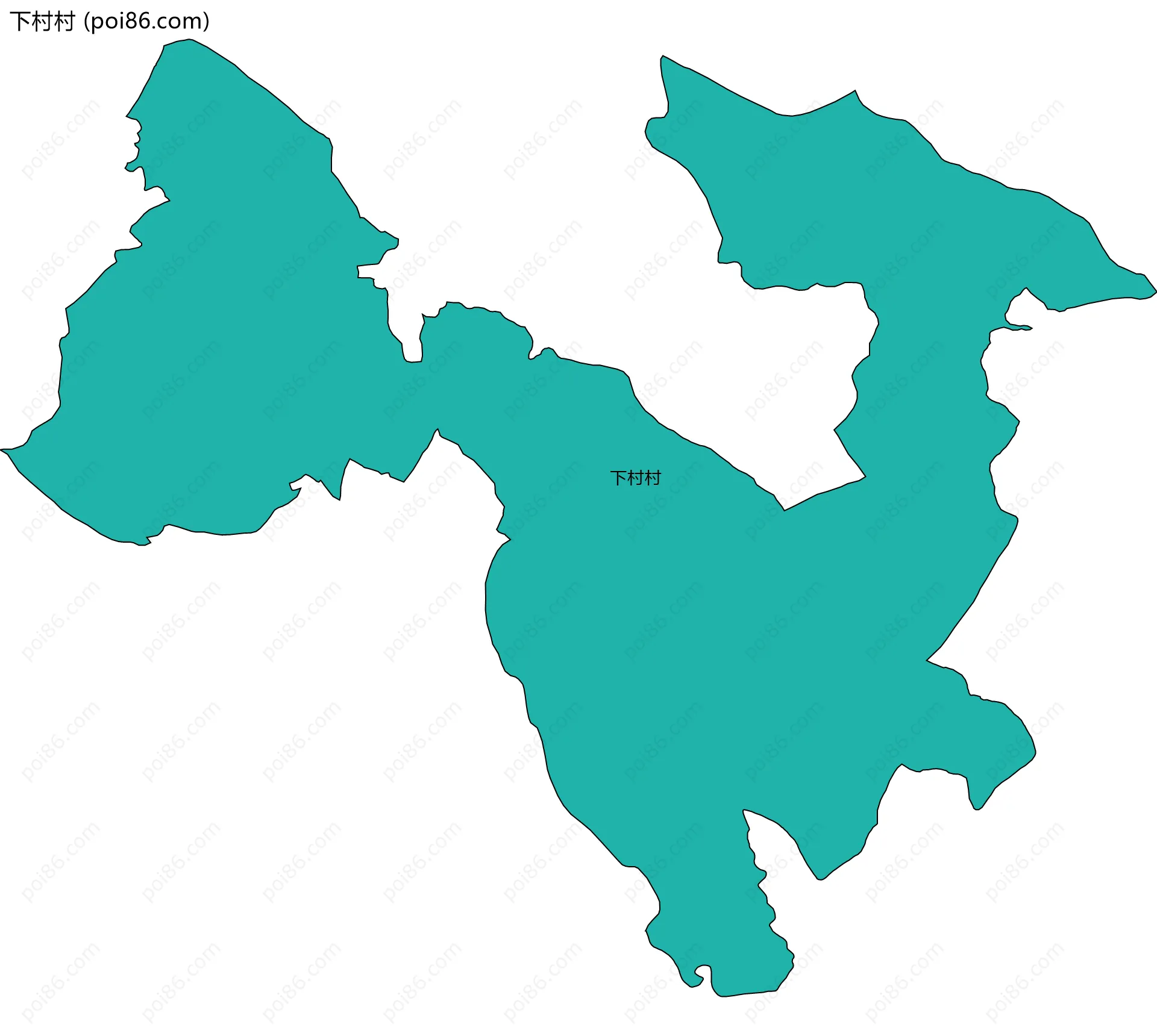 下村村边界地图