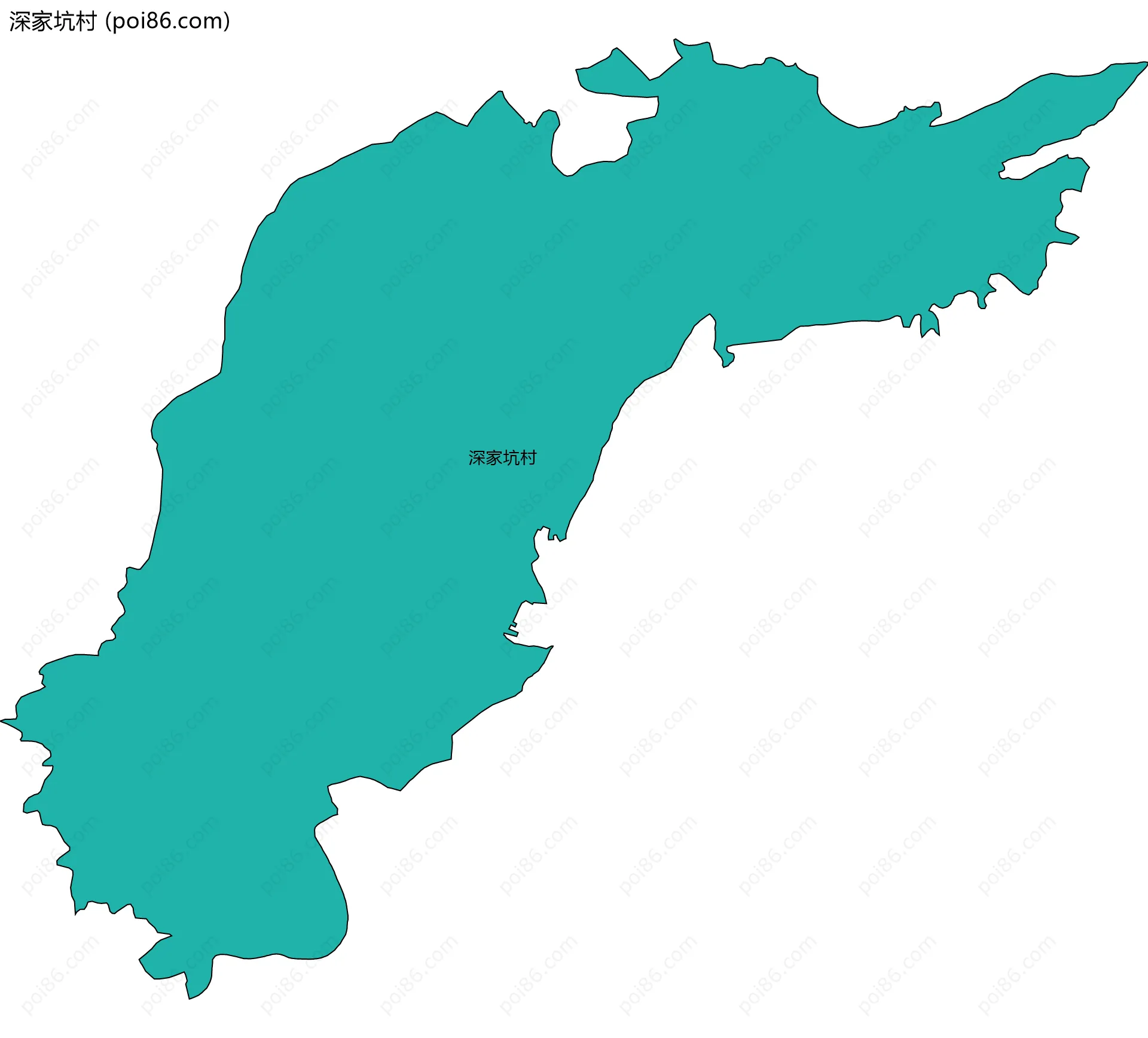 深家坑村边界地图