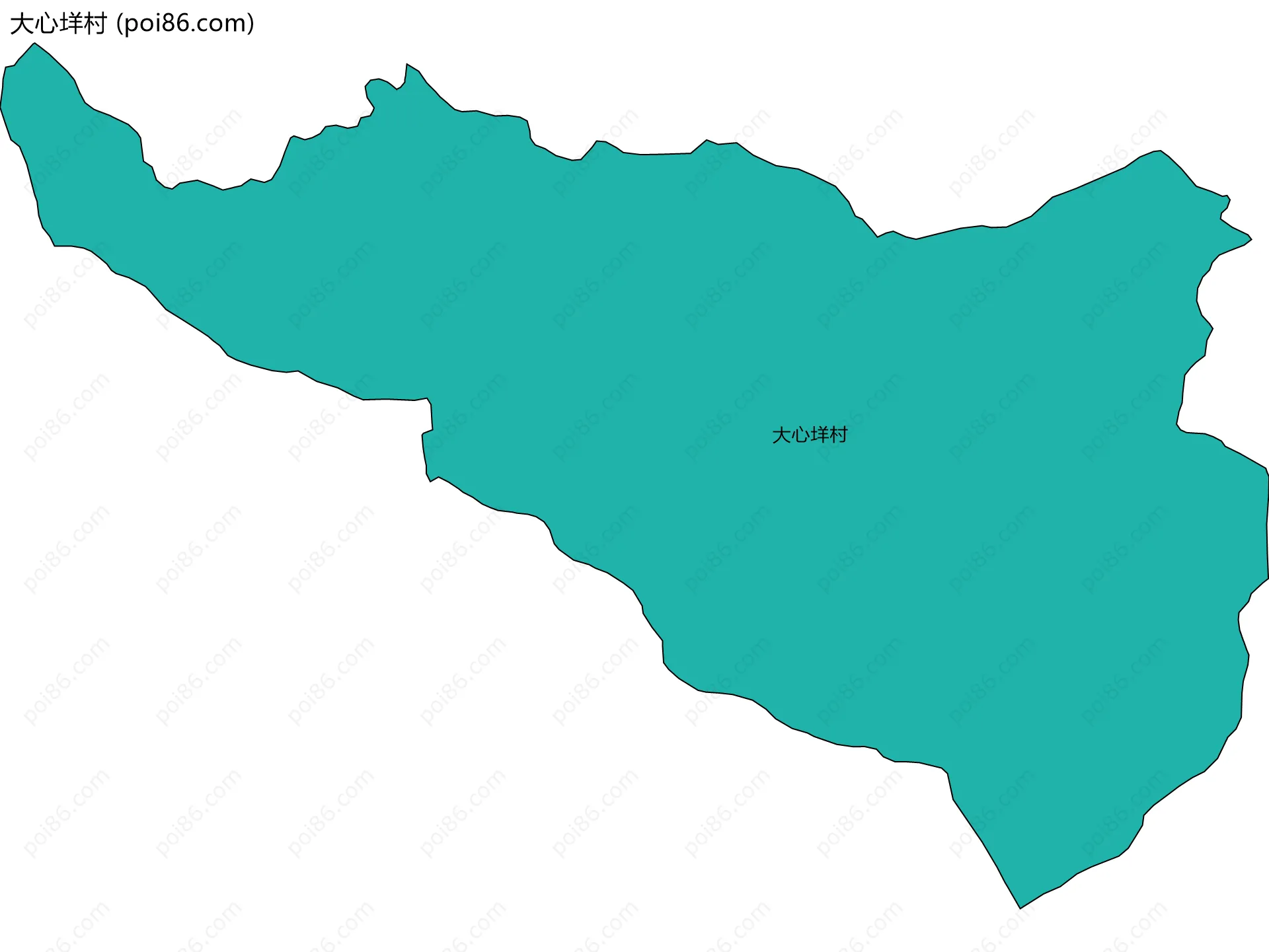 大心垟村边界地图