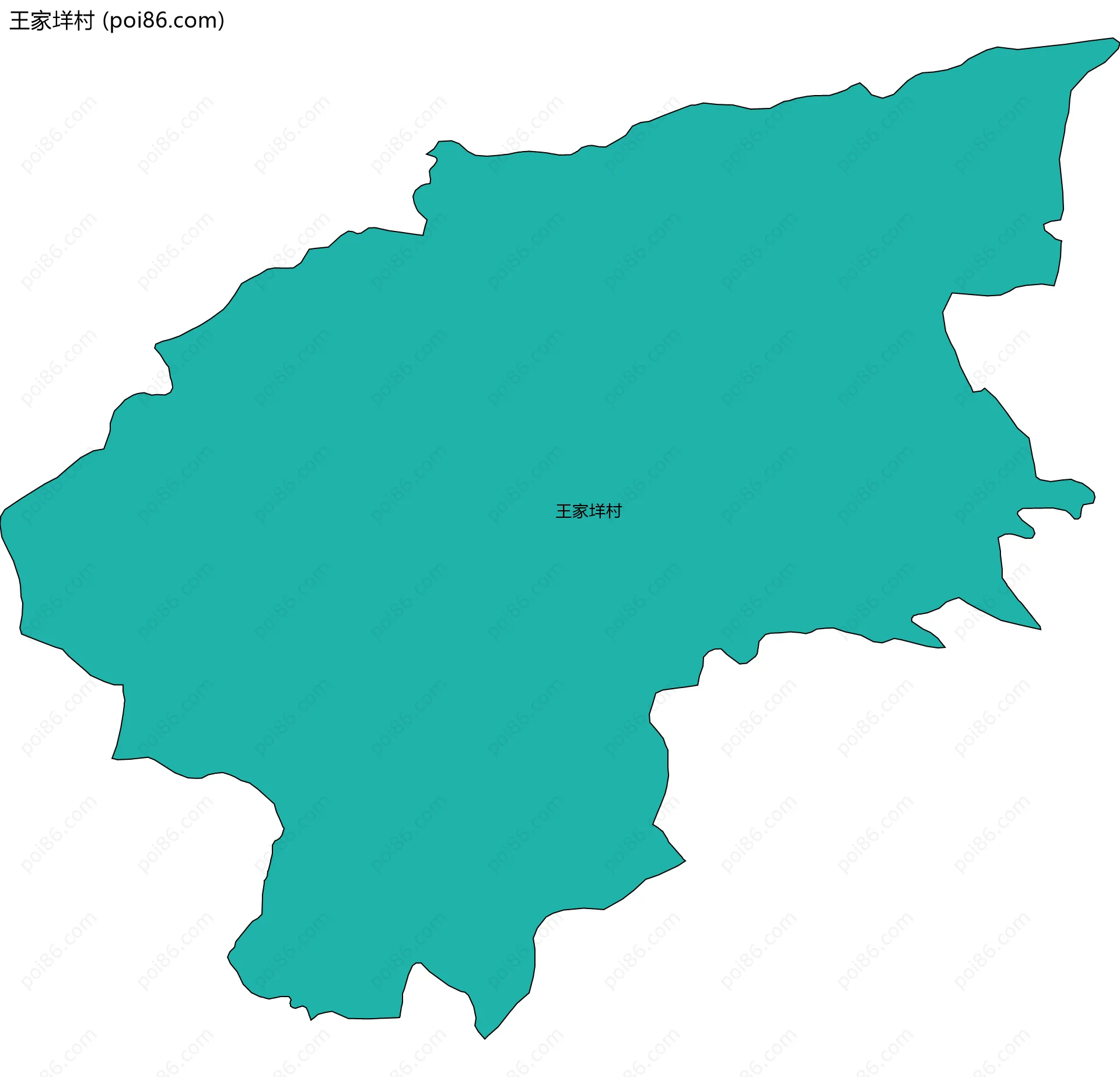 王家垟村边界地图