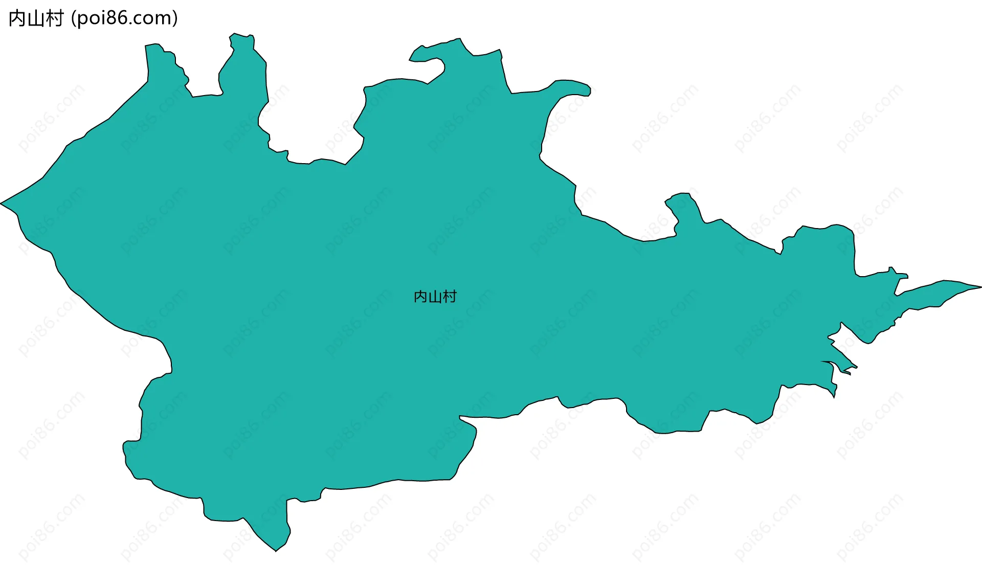 内山村边界地图