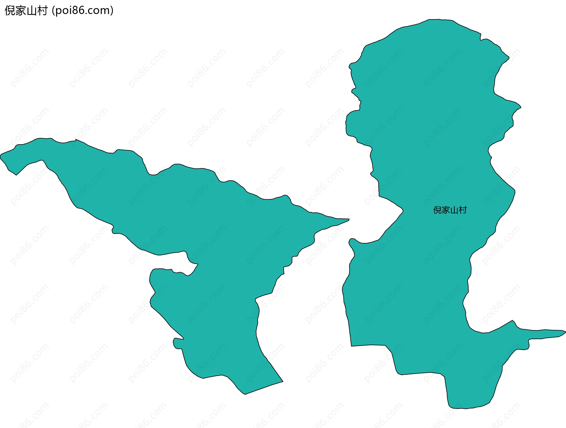 倪家山村边界地图