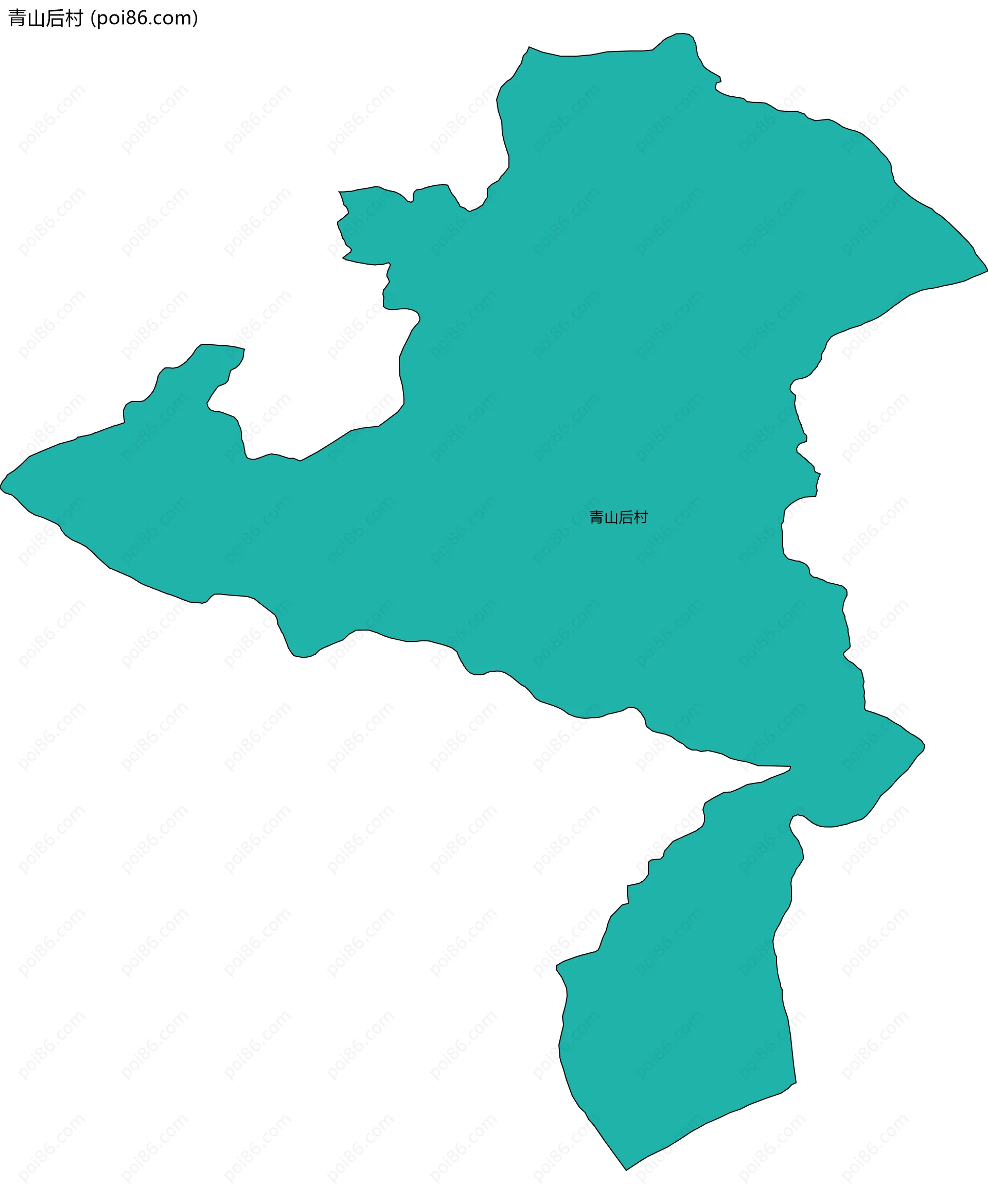 青山后村边界地图