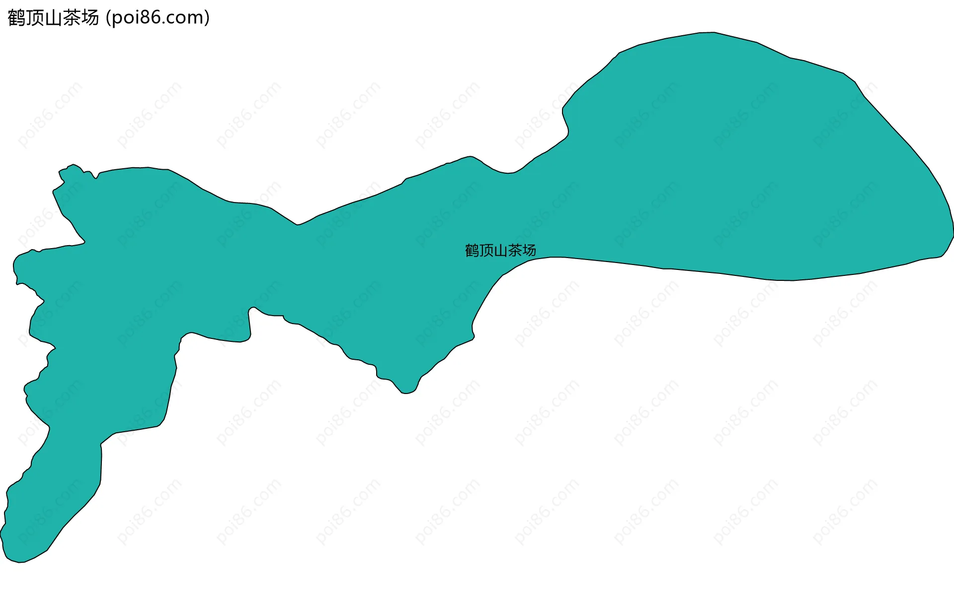鹤顶山茶场边界地图