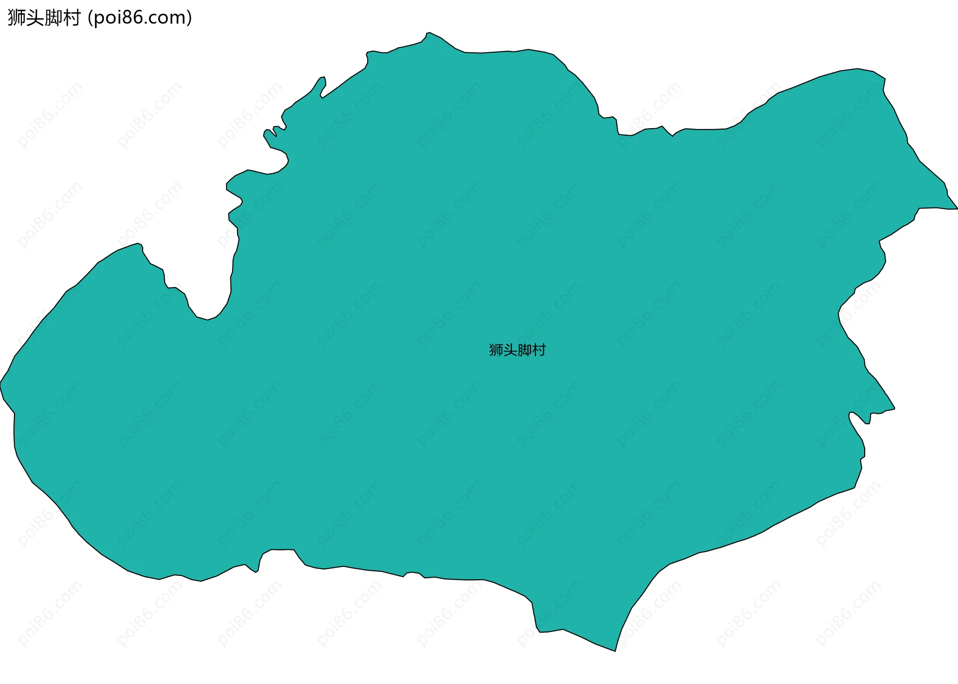 狮头脚村边界地图