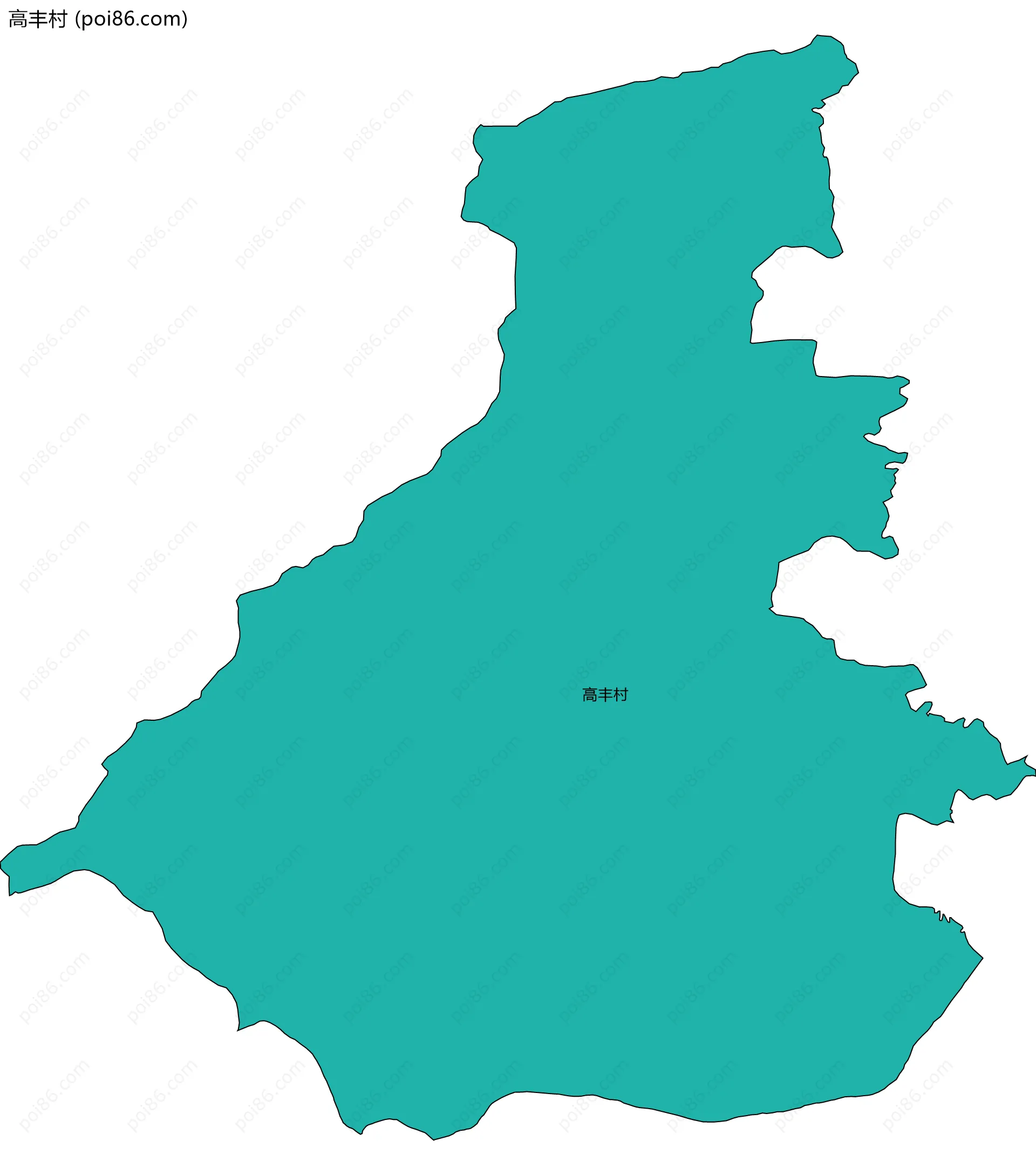 高丰村边界地图