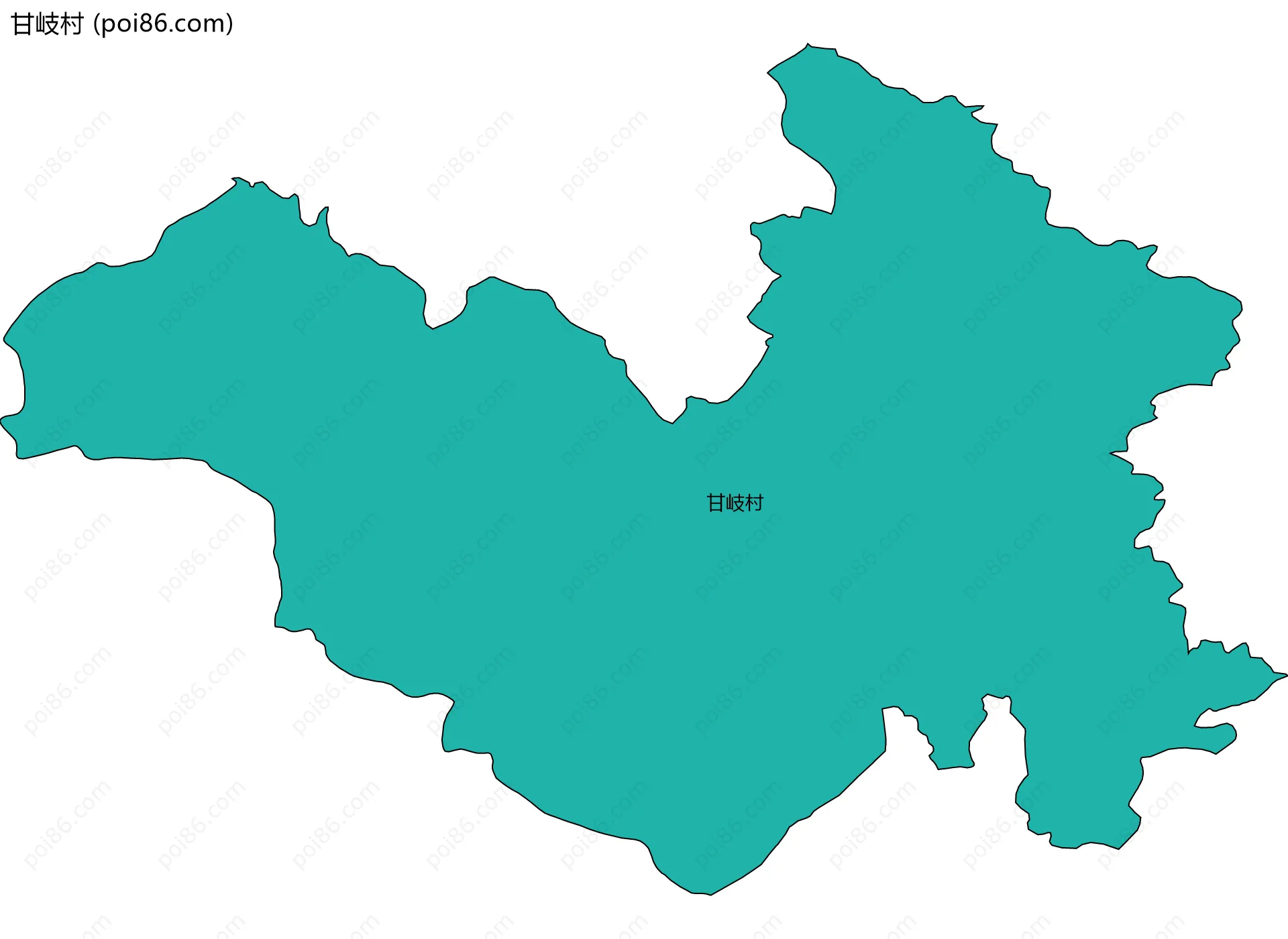 甘岐村边界地图