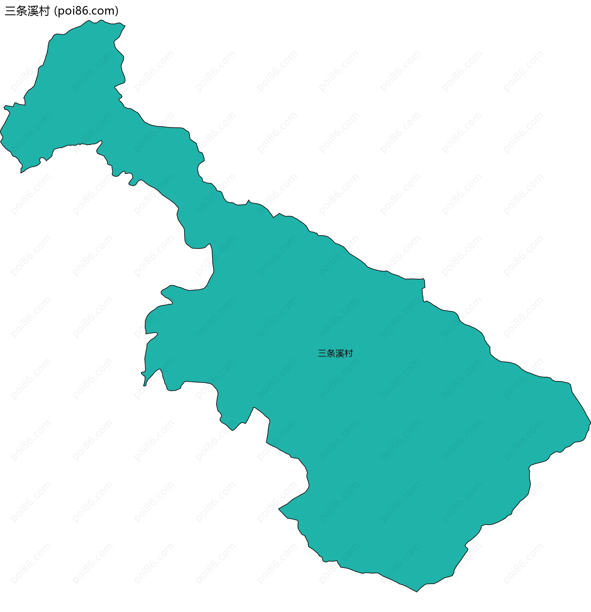 三条溪村边界地图