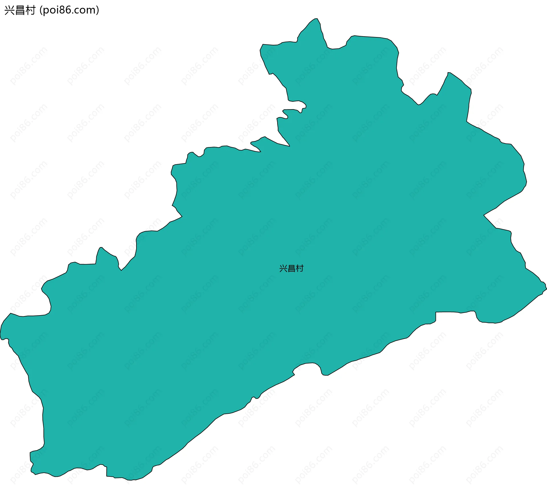 兴昌村边界地图