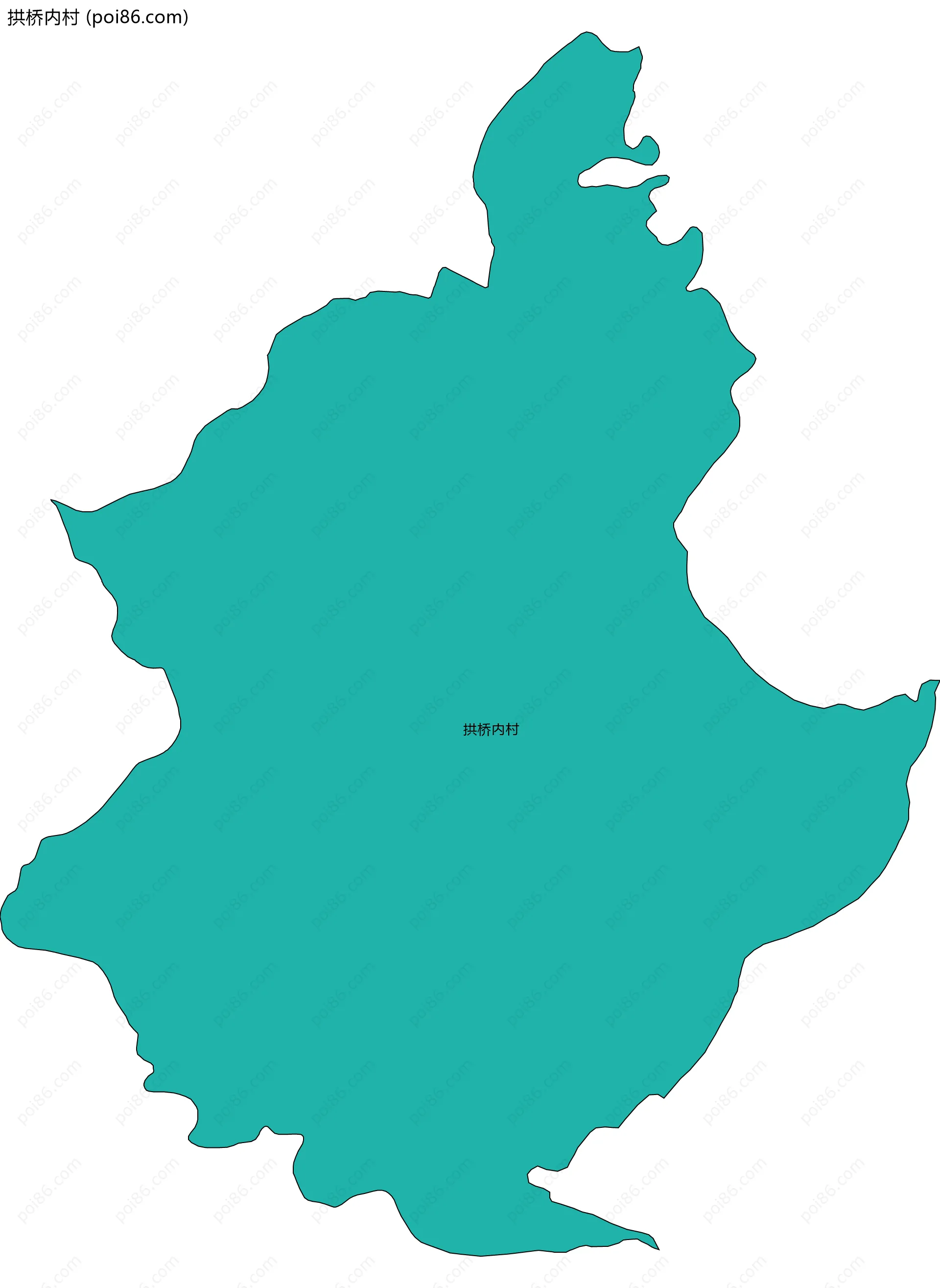 拱桥内村边界地图