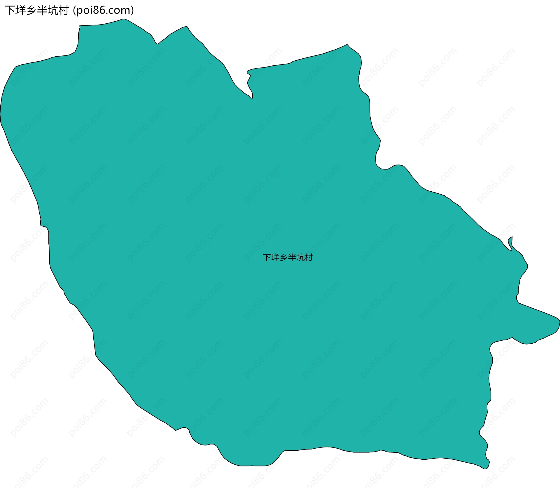 下垟乡半坑村边界地图