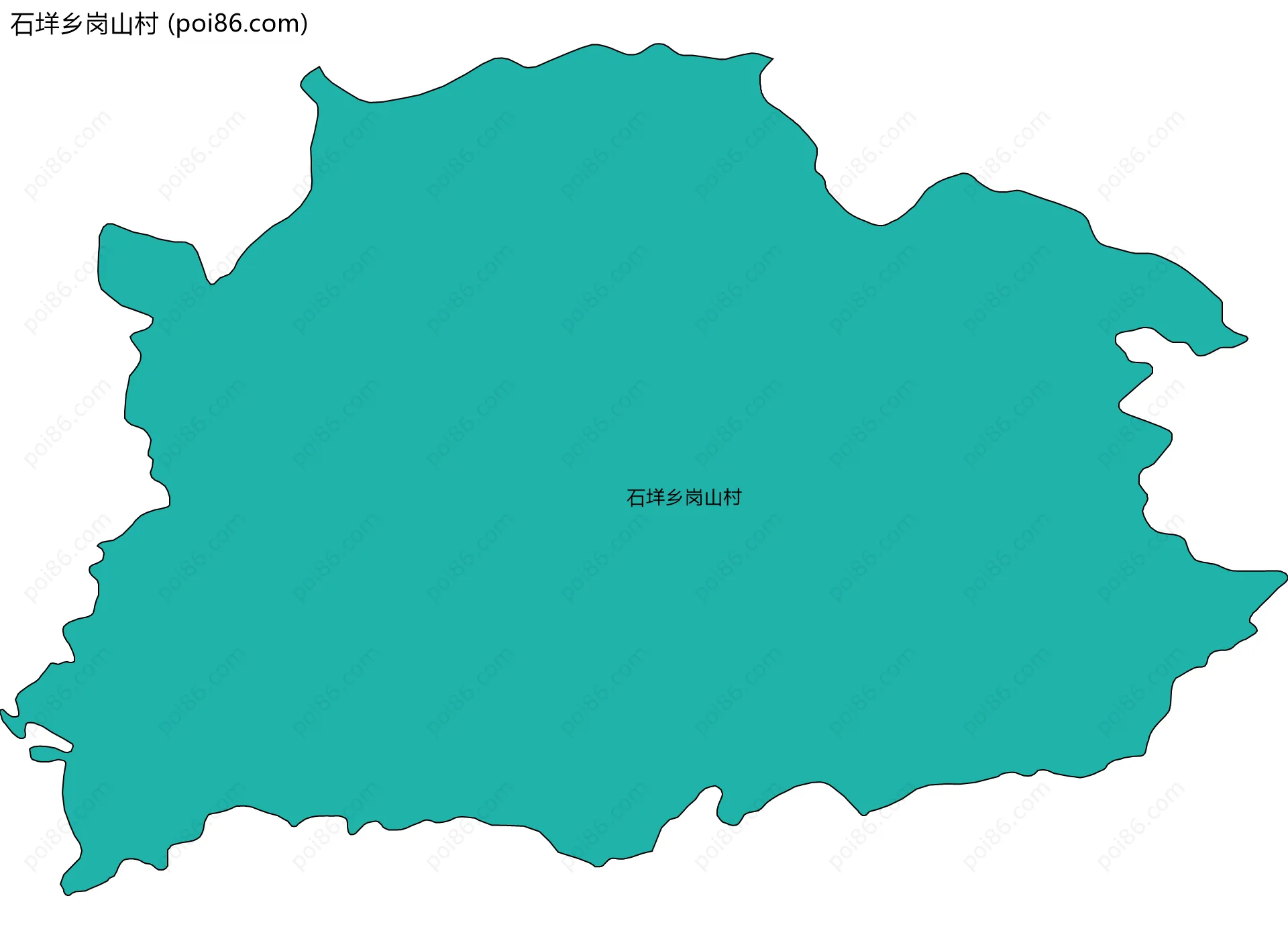 石垟乡岗山村边界地图