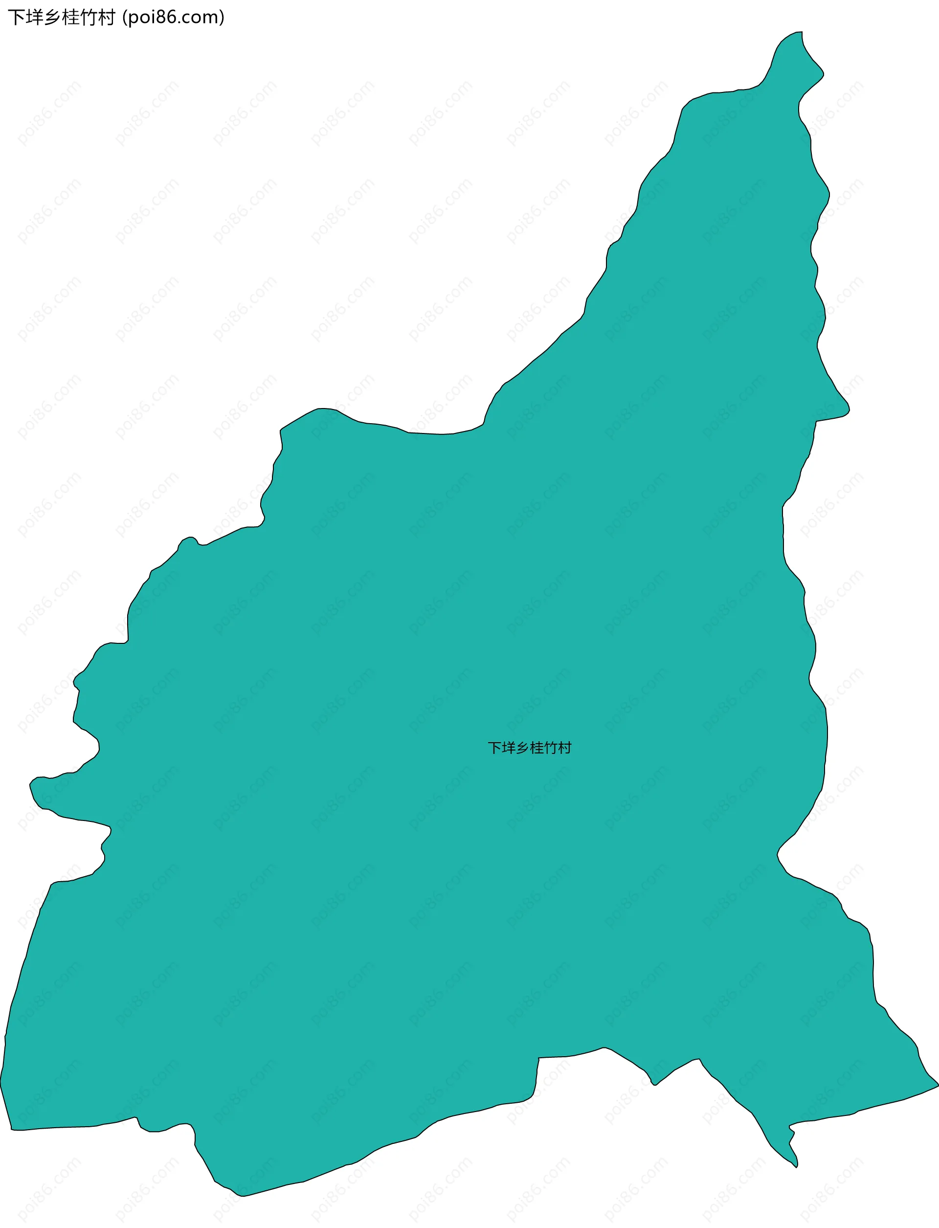 下垟乡桂竹村边界地图